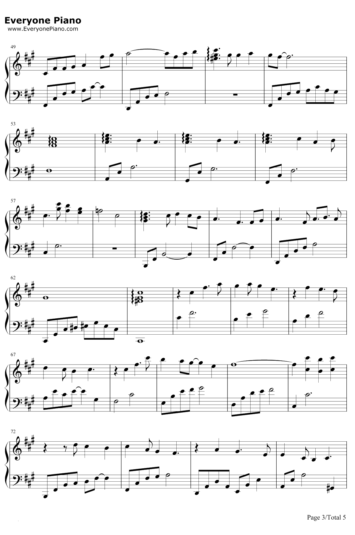 参商钢琴谱-不才-剑网三剧情歌3