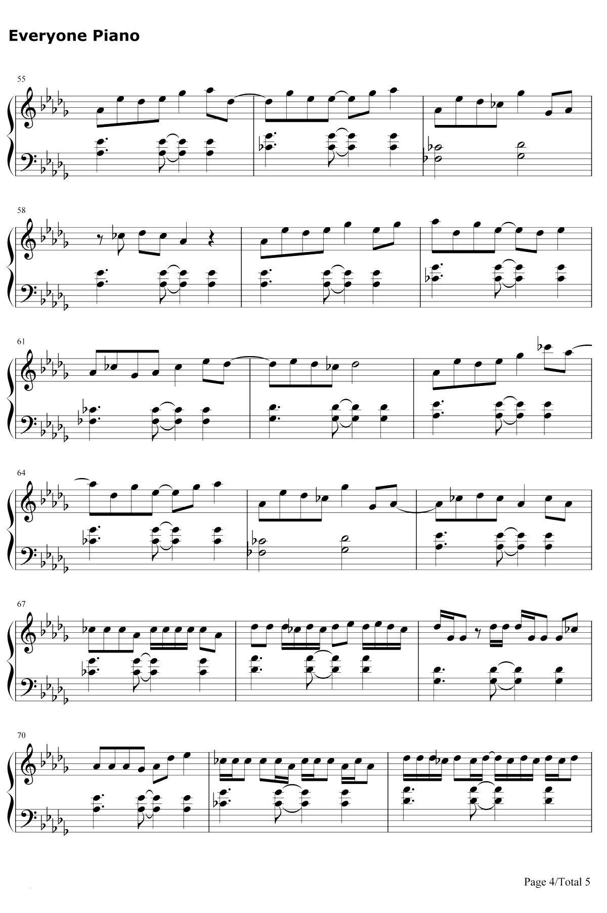 小棋童钢琴谱-双笙4