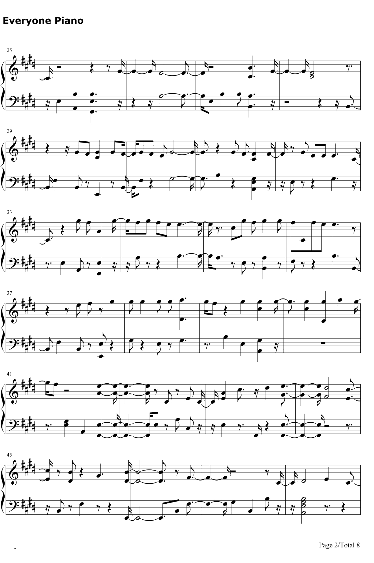 Flower Road钢琴谱-Big Bang2