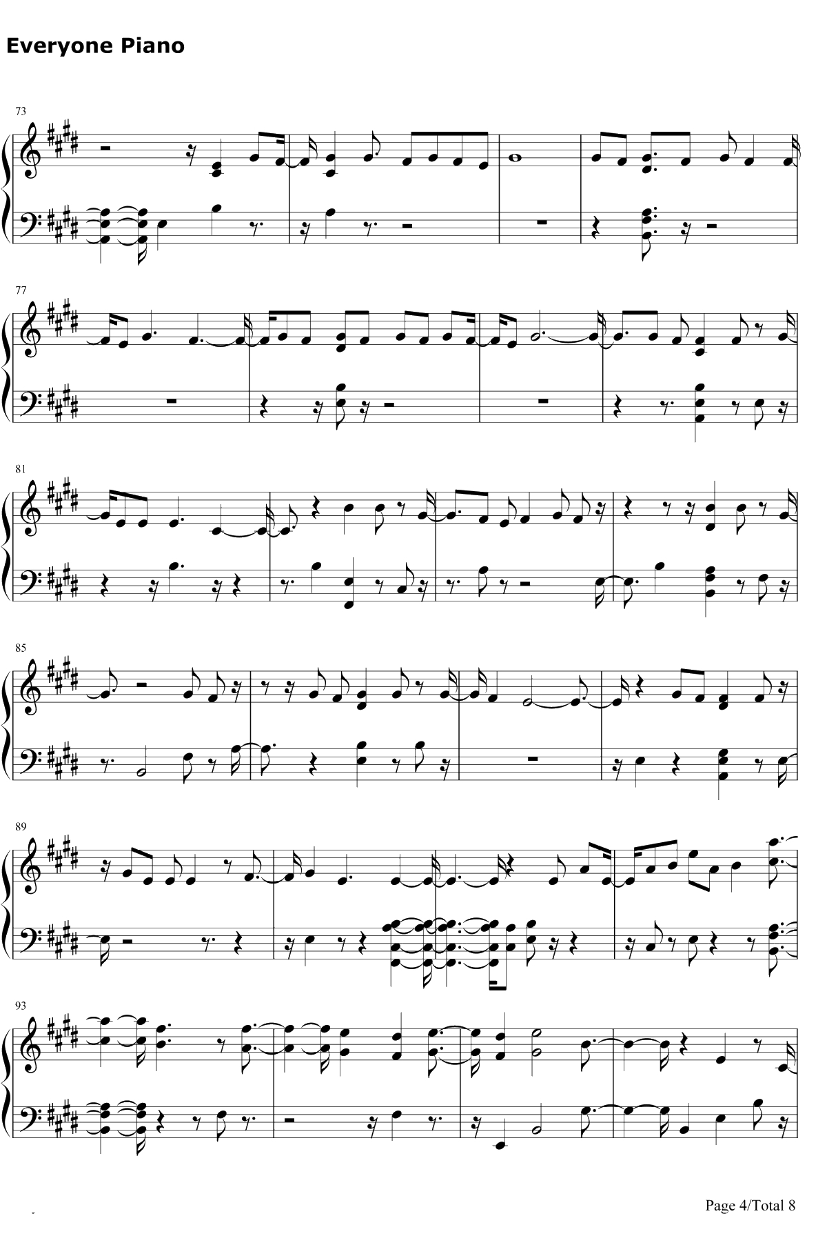 Flower Road钢琴谱-Big Bang4