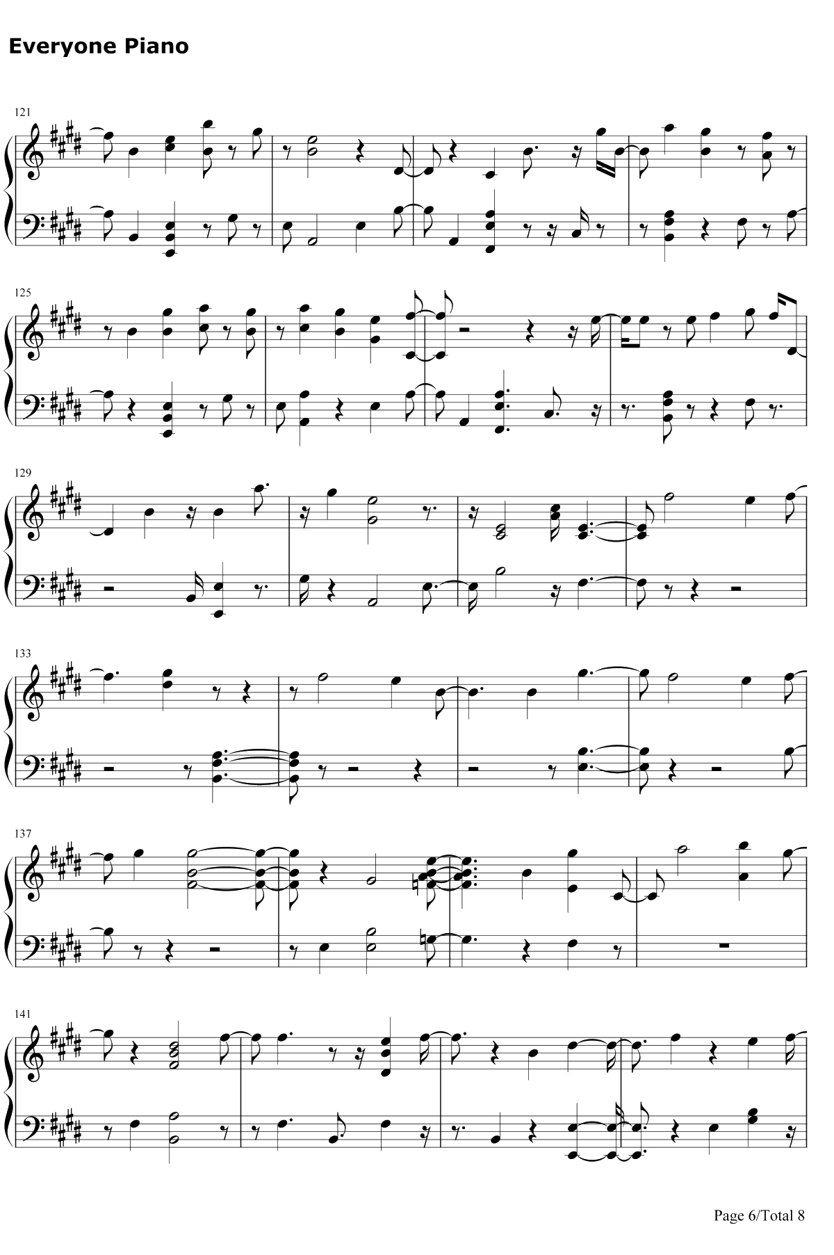 Flower Road钢琴谱-Big Bang6