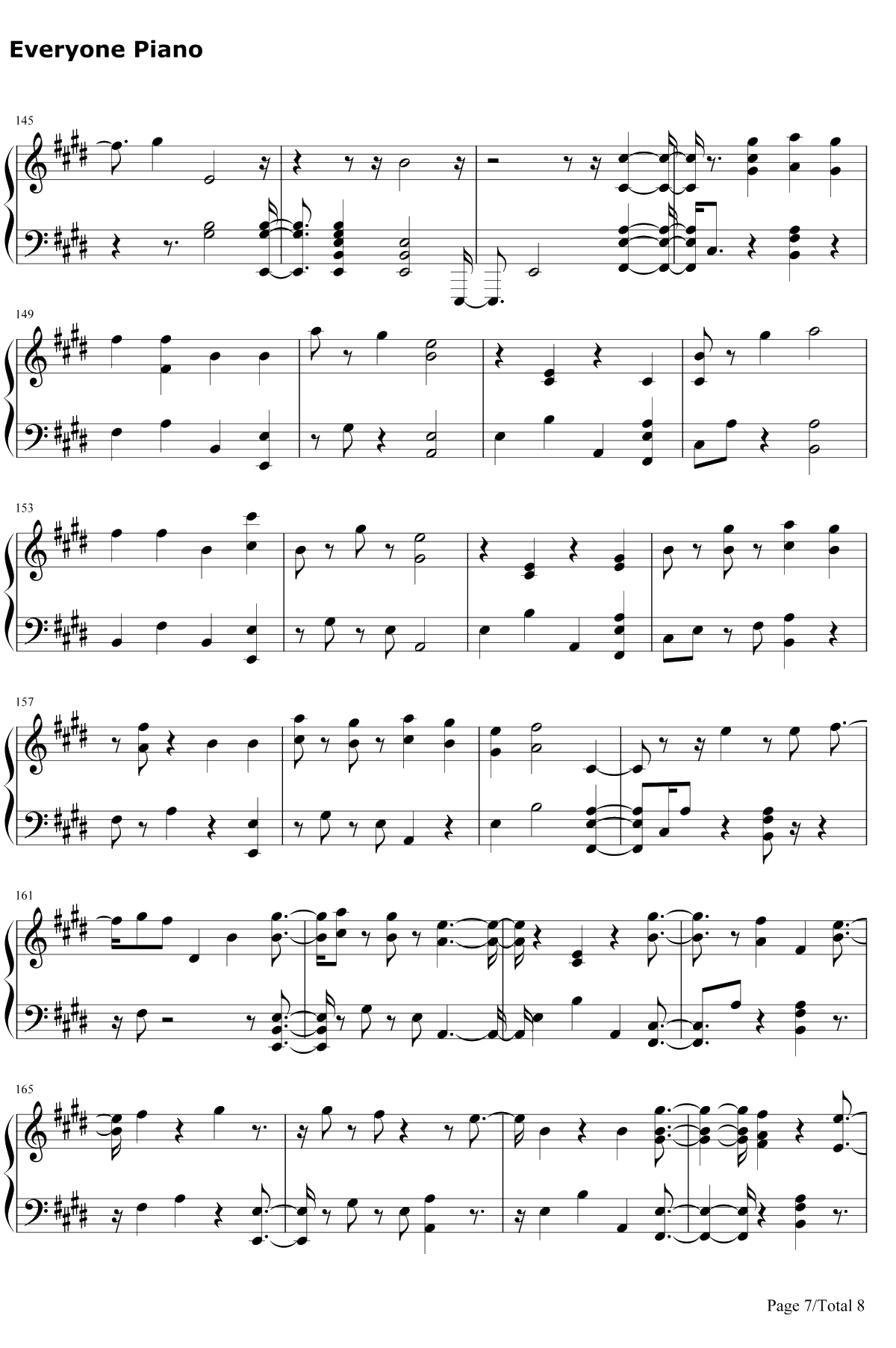 Flower Road钢琴谱-Big Bang7