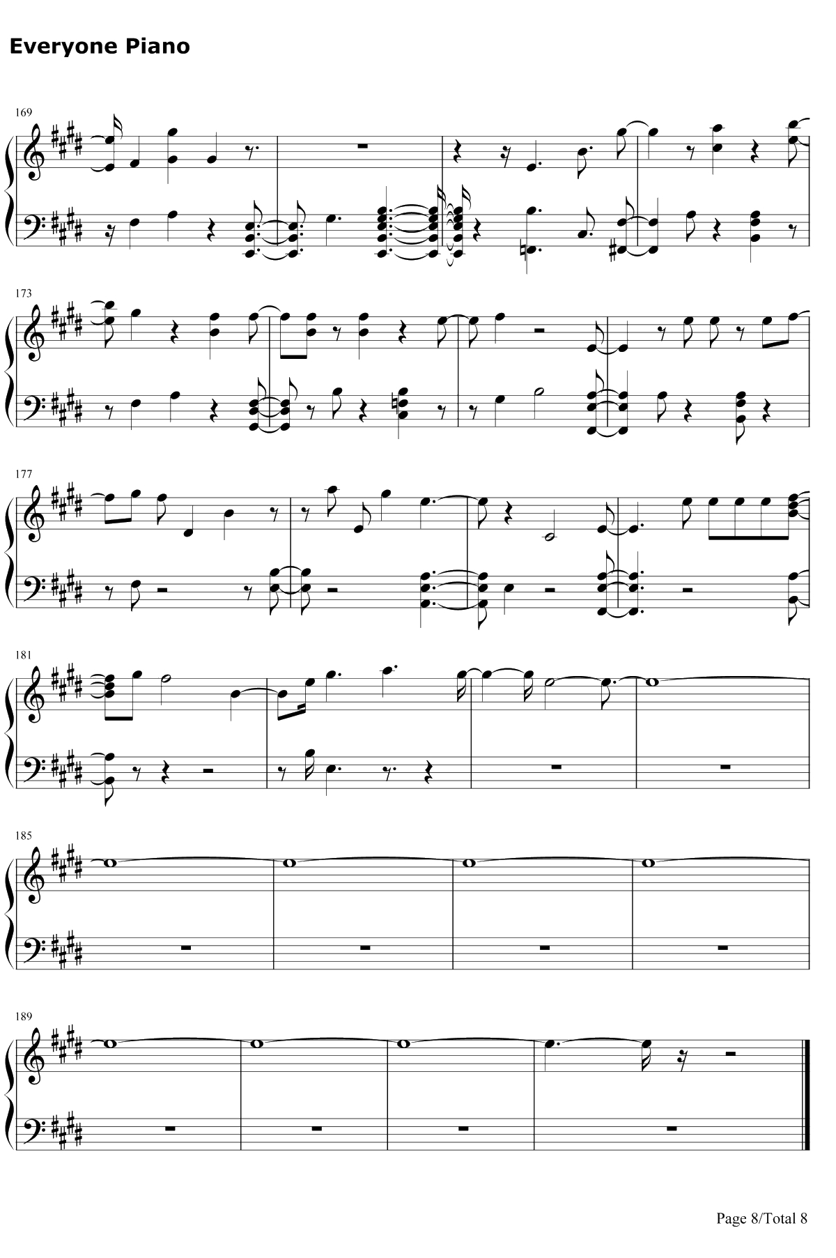 Flower Road钢琴谱-Big Bang8