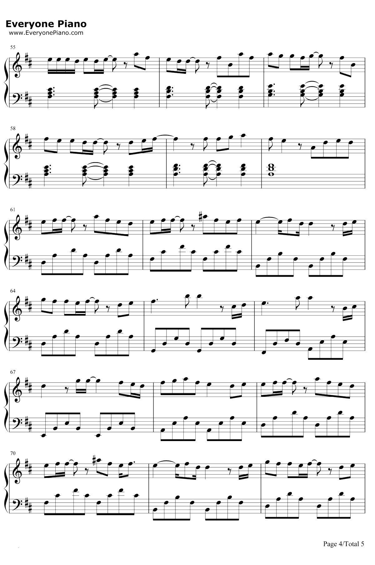 终于爱情钢琴谱-Ella-脱单告急主题曲4