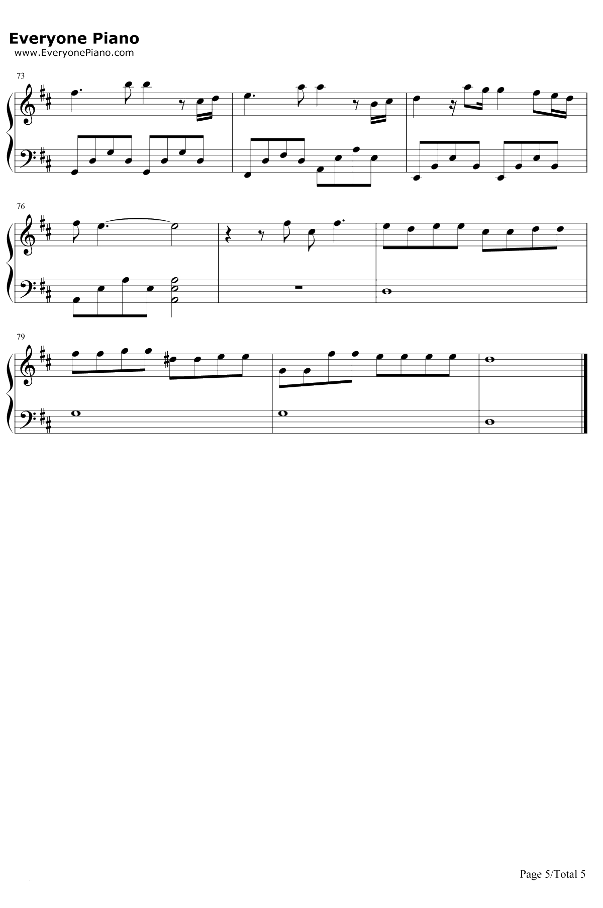 终于爱情钢琴谱-Ella-脱单告急主题曲5