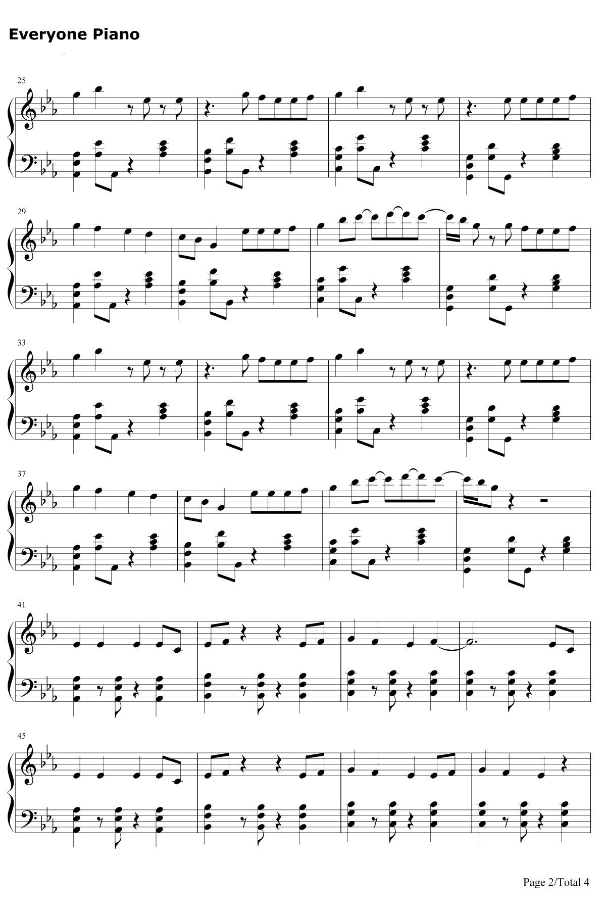 EiEi钢琴谱-偶像练习生2