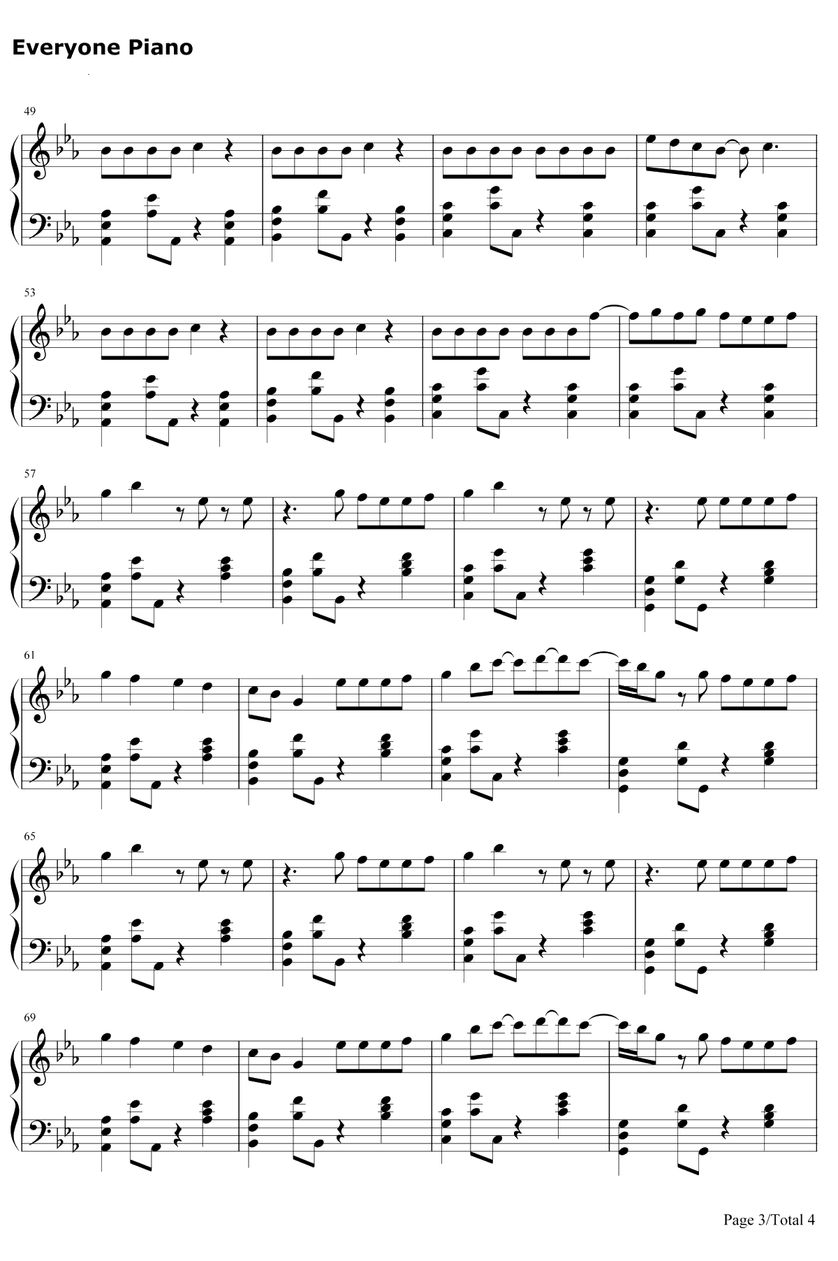 EiEi钢琴谱-偶像练习生3