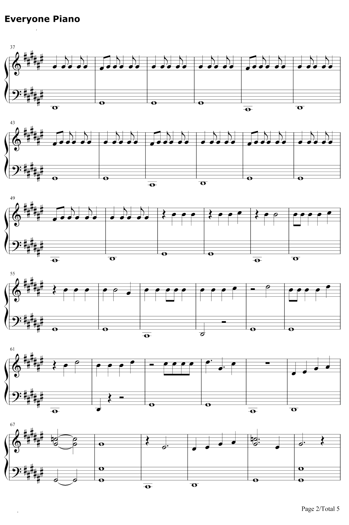 Filthy钢琴谱-Justin Timberlake2