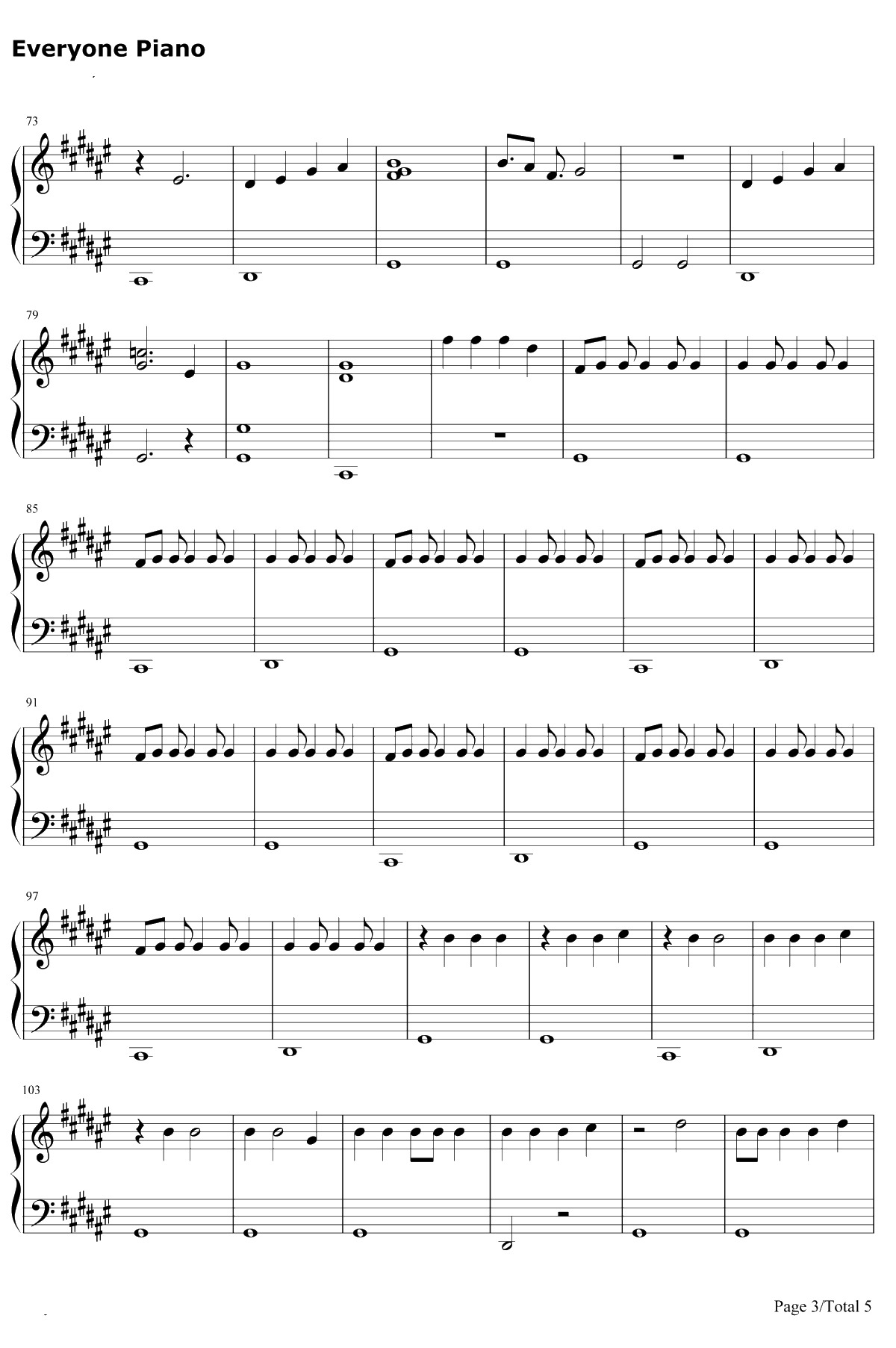 Filthy钢琴谱-Justin Timberlake3