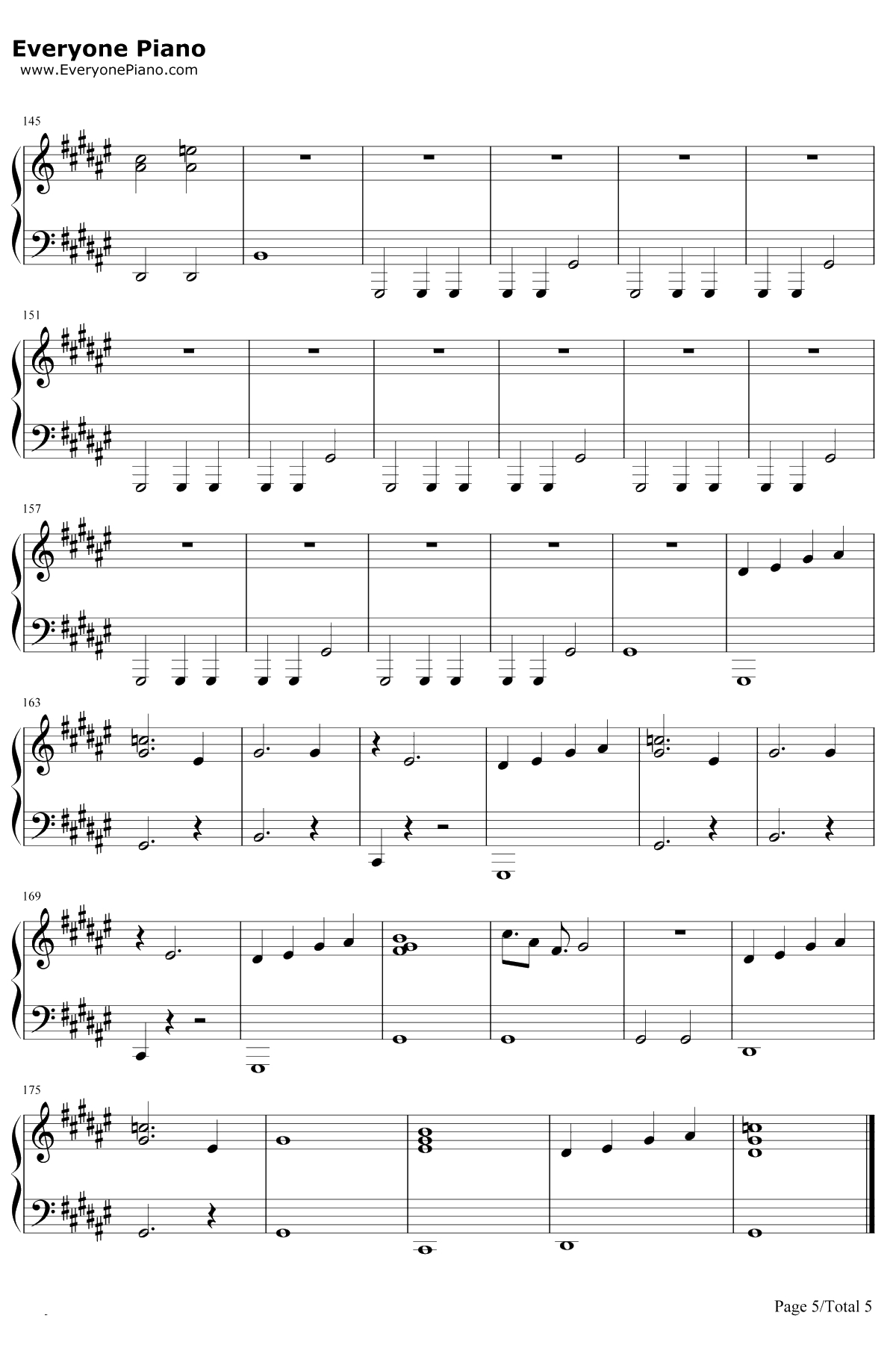 Filthy钢琴谱-Justin Timberlake5