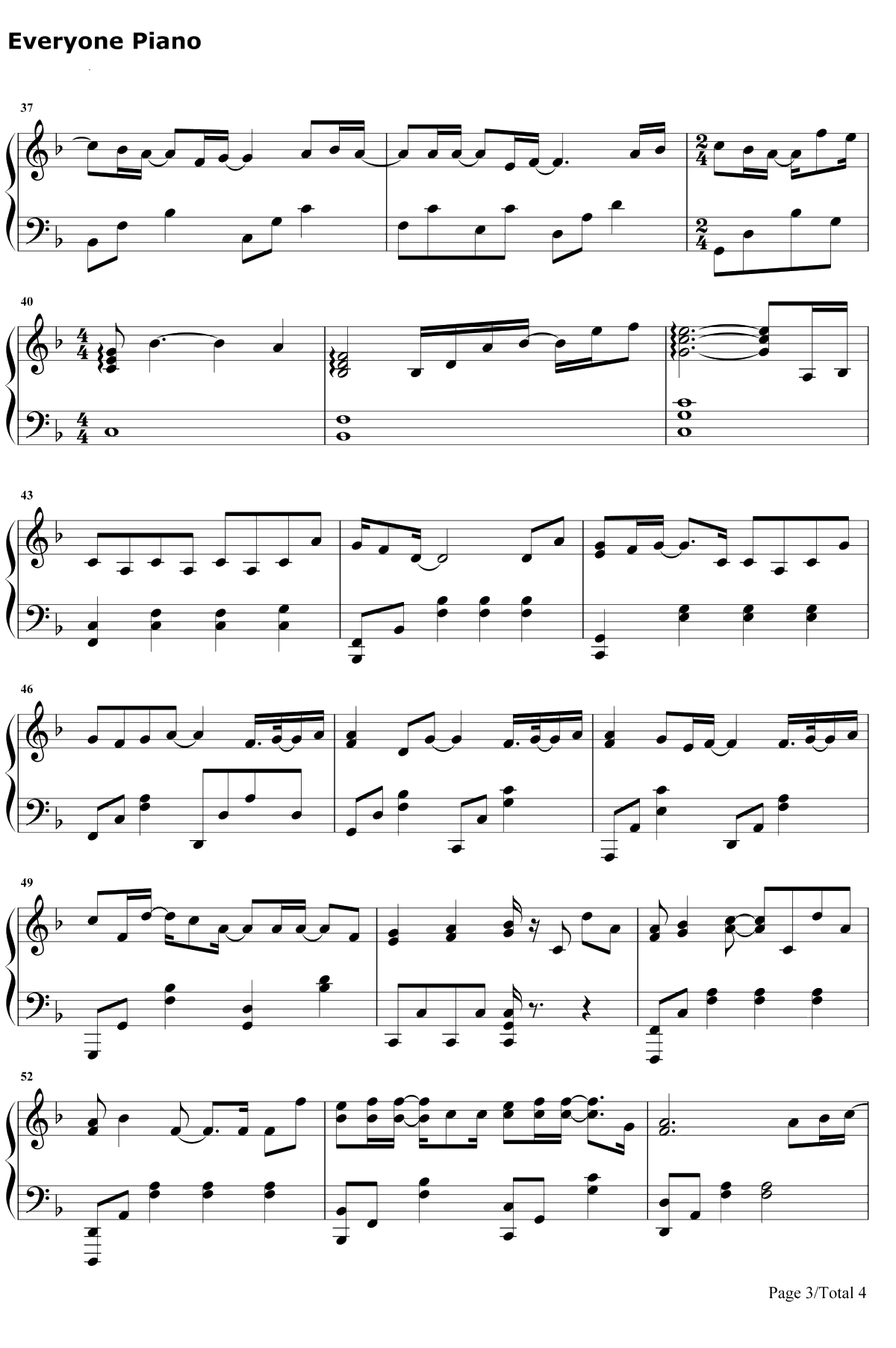 可乐钢琴谱-谢安琪3