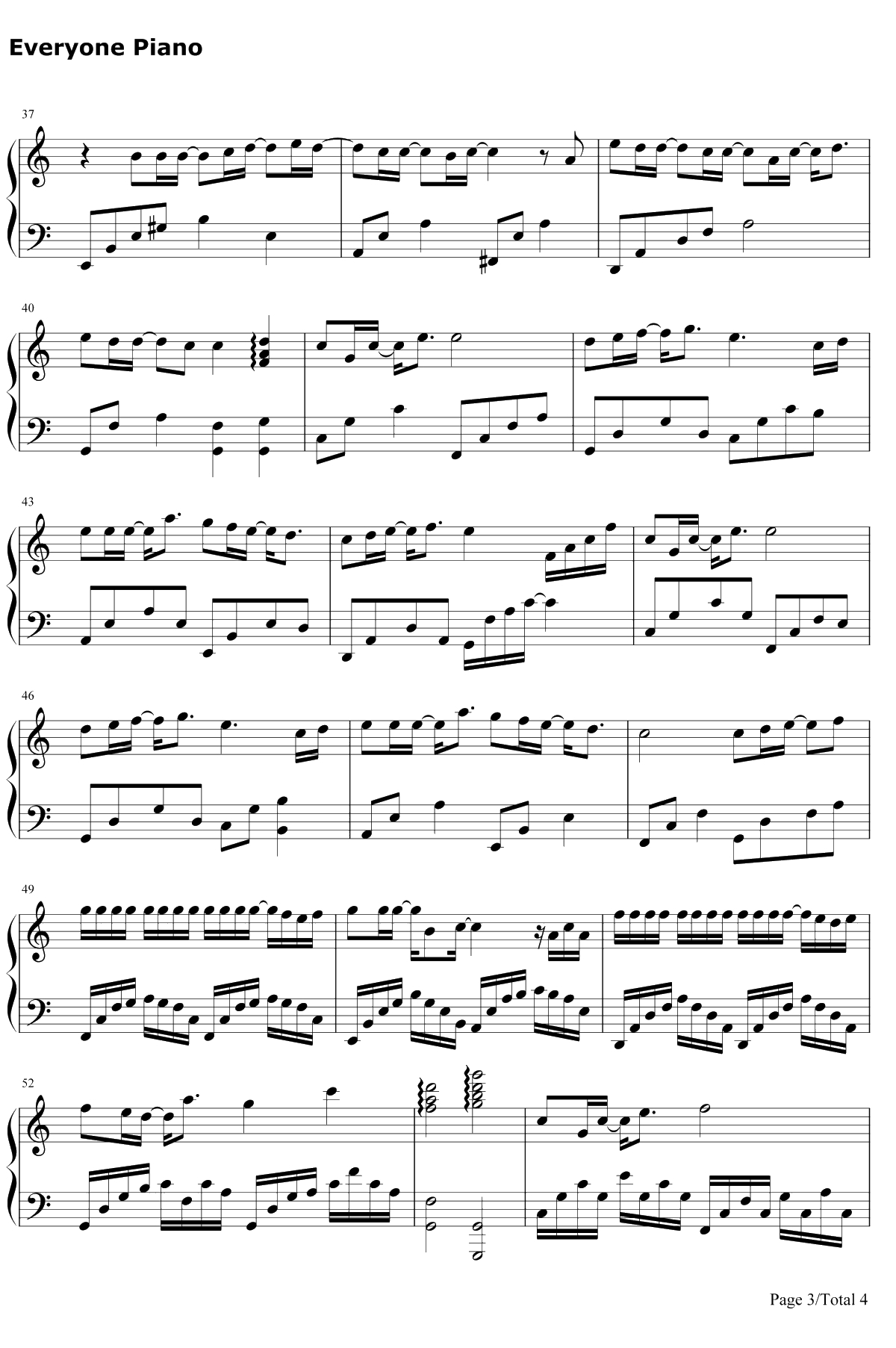 威尼斯的泪 钢琴谱-永邦3