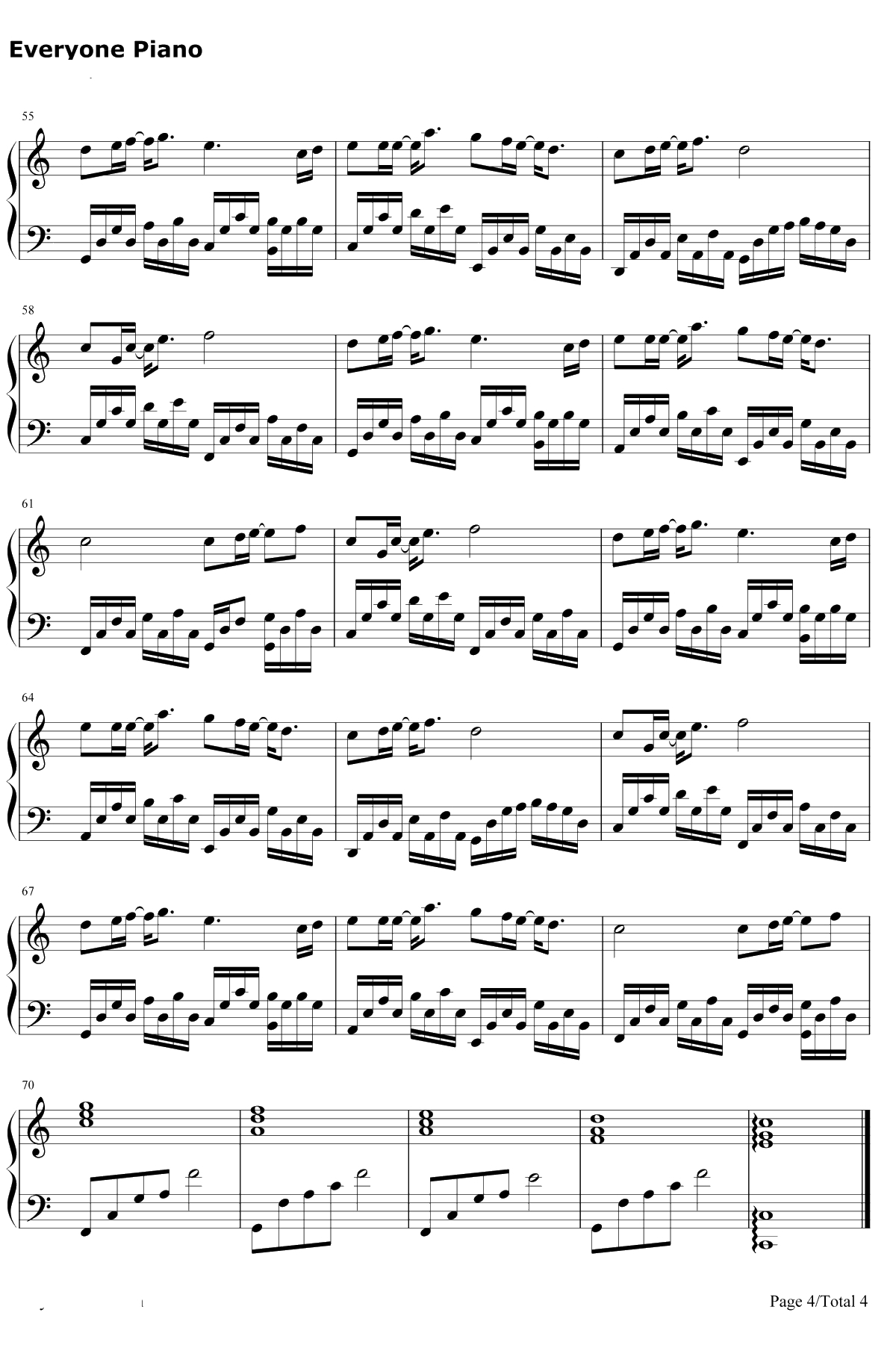 威尼斯的泪 钢琴谱-永邦4