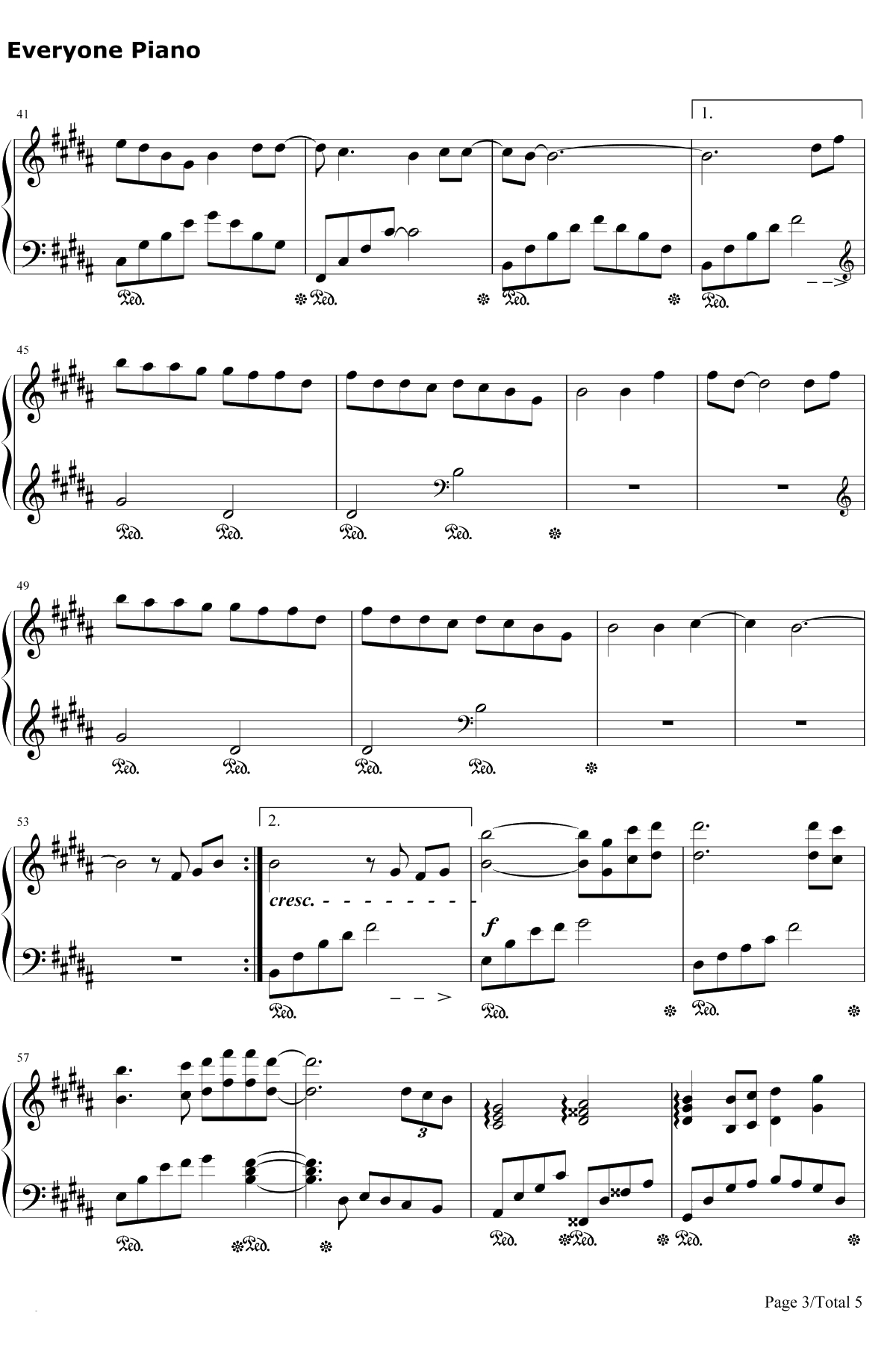 蜀绣 钢琴谱-李宇春3