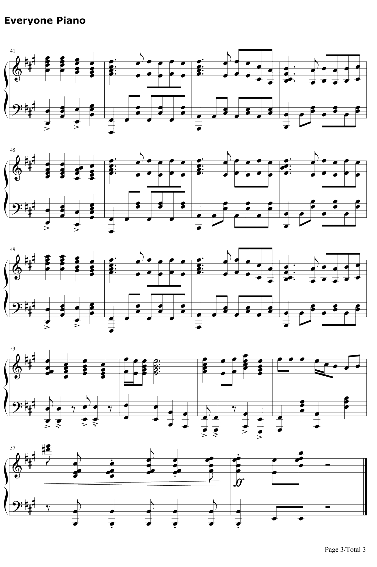 勝手にMY SOUL钢琴谱-DISH//3