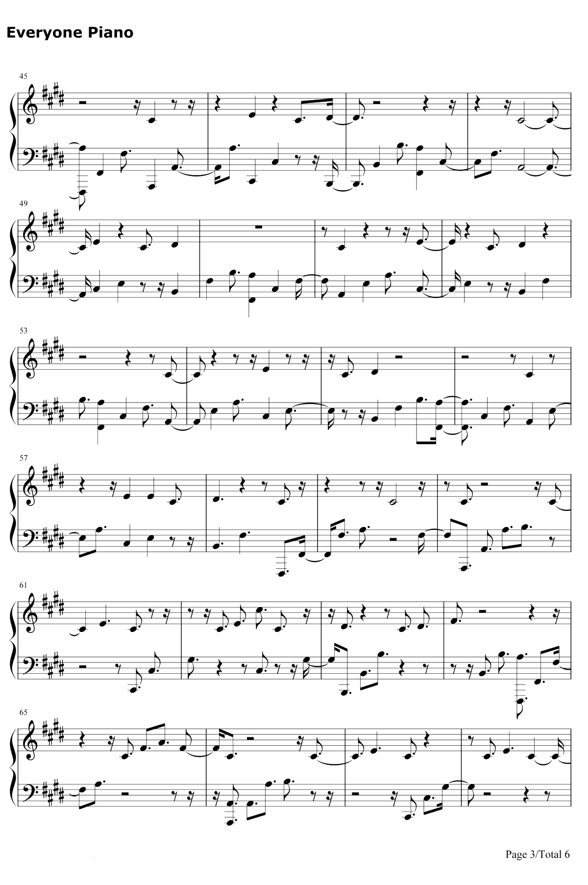 Answerphone钢琴谱-Banx & Ranx / Ella Eyre / Yxng Bane3