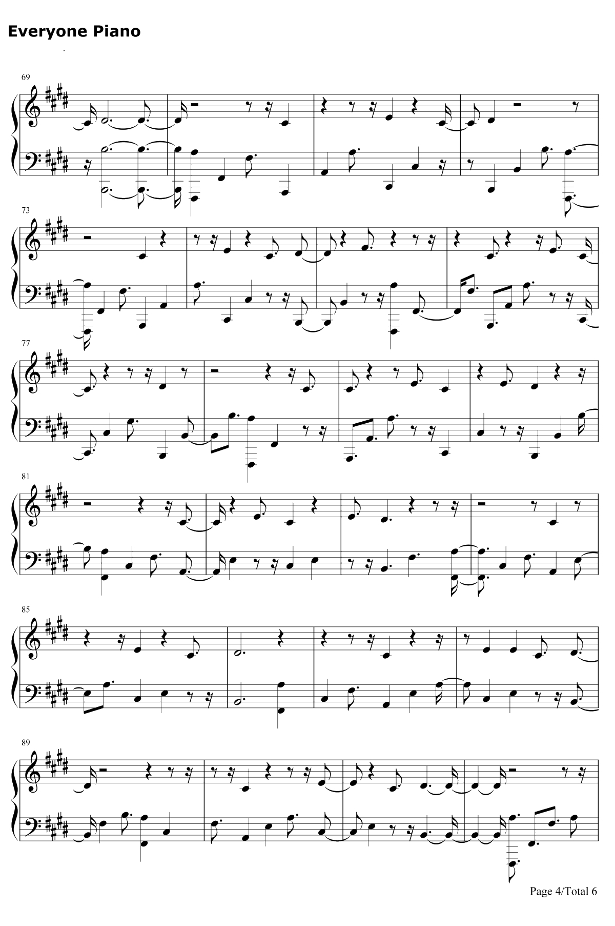 Answerphone钢琴谱-Banx & Ranx / Ella Eyre / Yxng Bane4