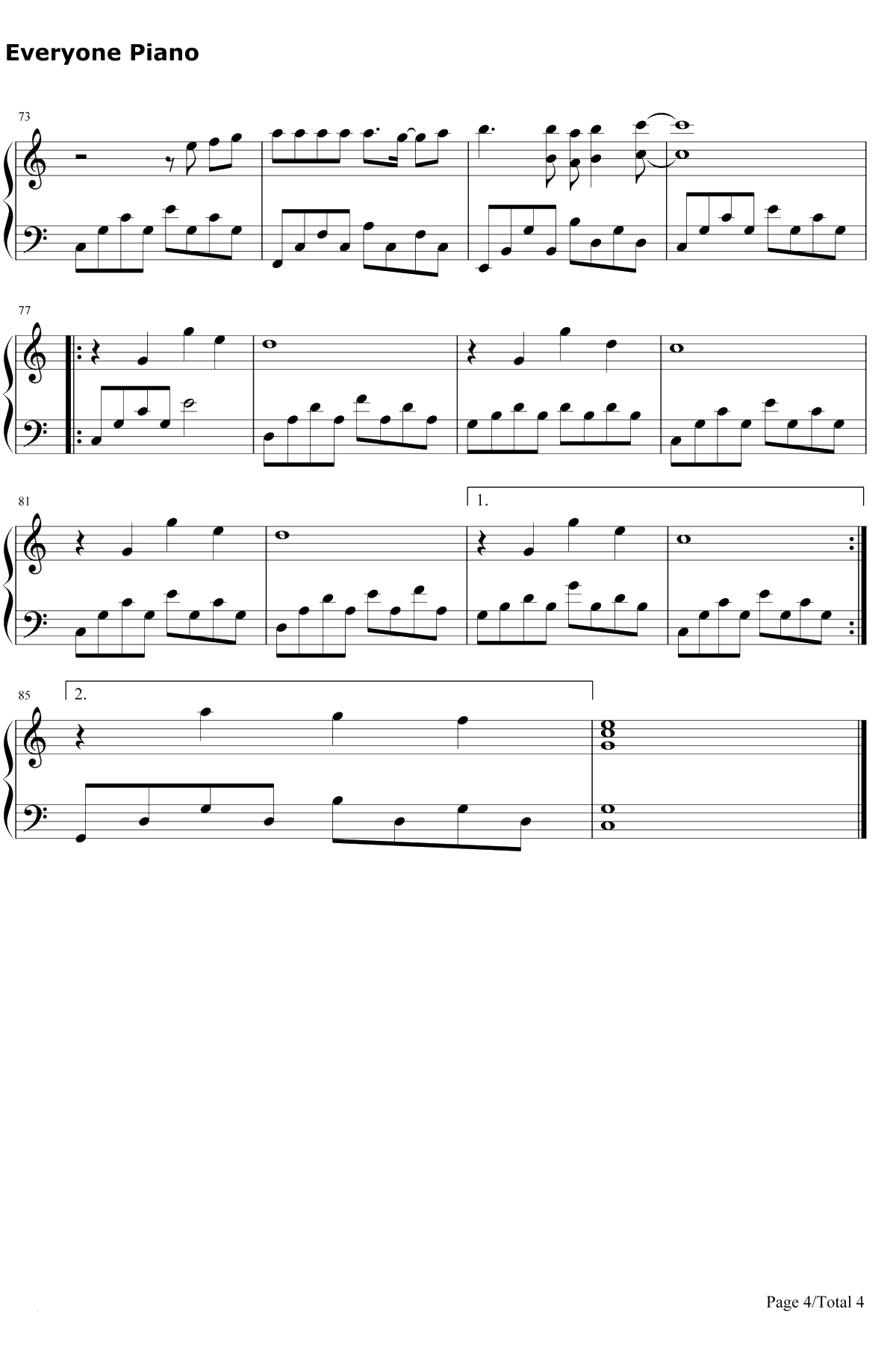 什么歌钢琴谱-五月天4