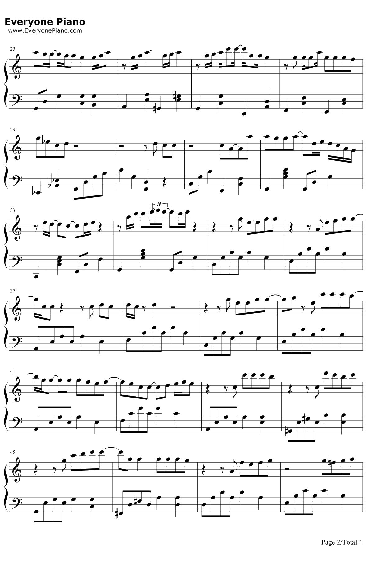 还是会钢琴谱-韦礼安2