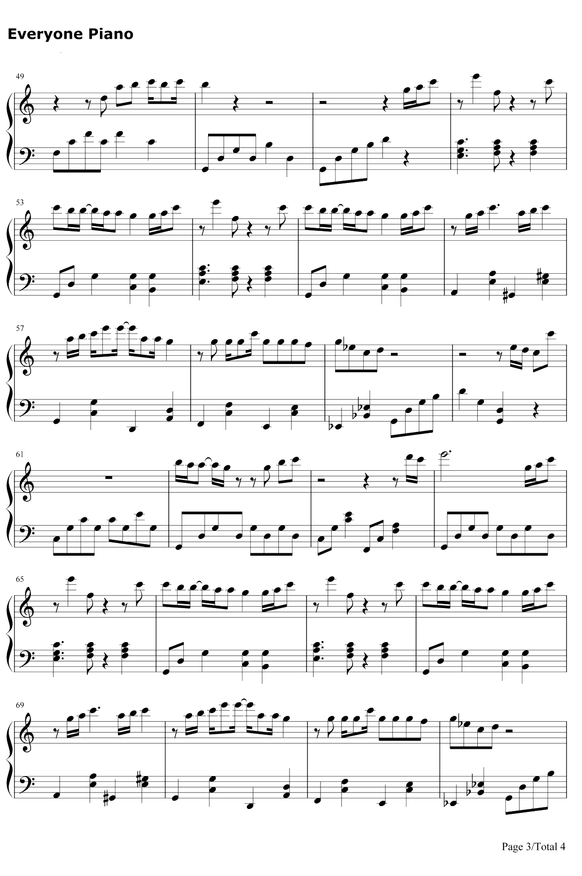 还是会钢琴谱-韦礼安3