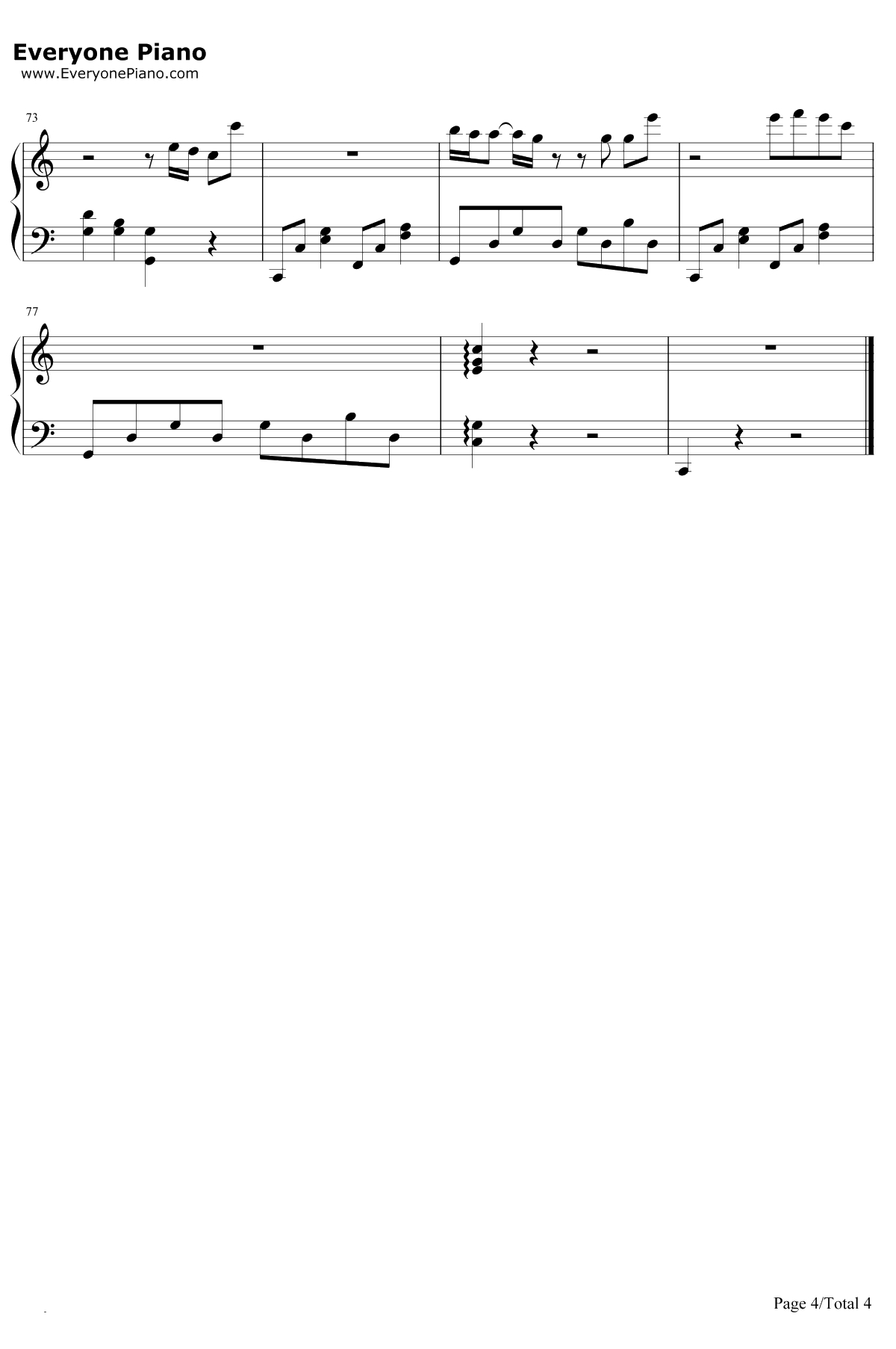 还是会钢琴谱-韦礼安4