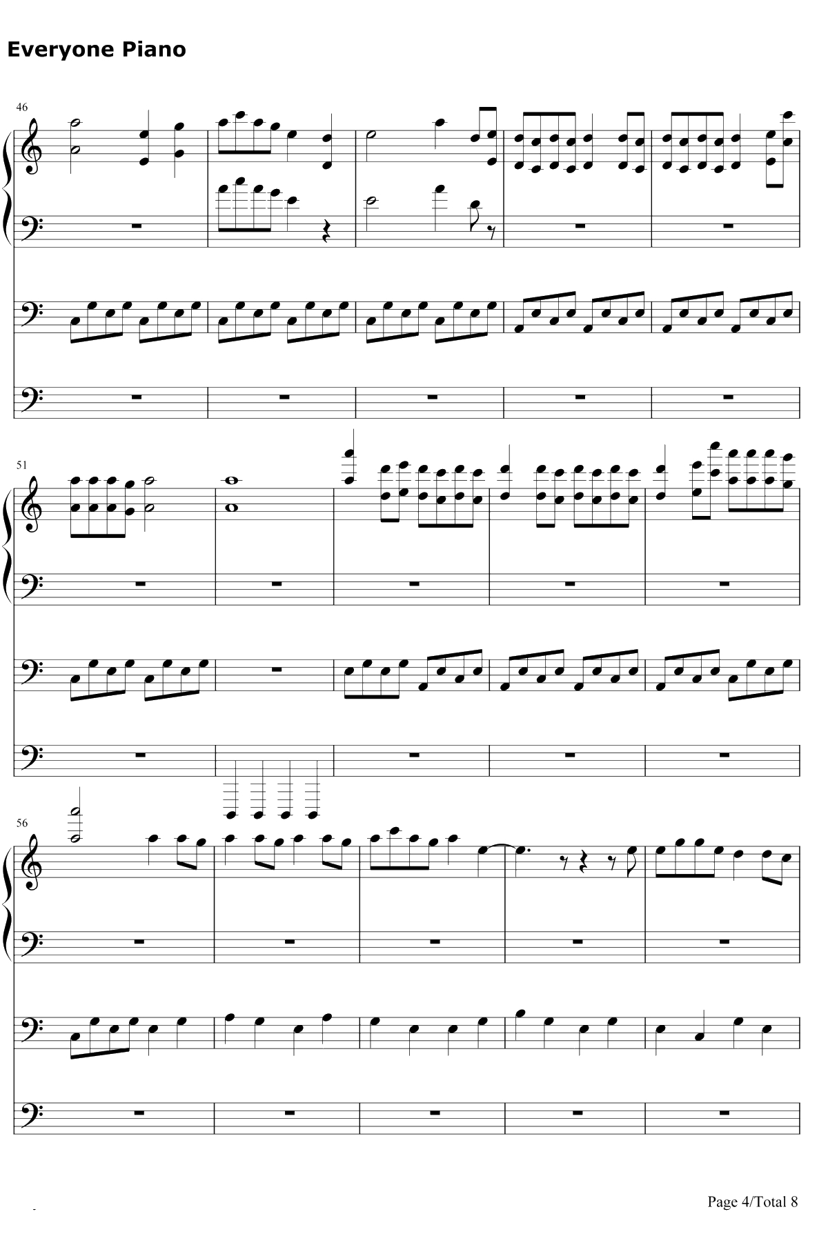 菠萝菠萝蜜 钢琴谱-谢娜4