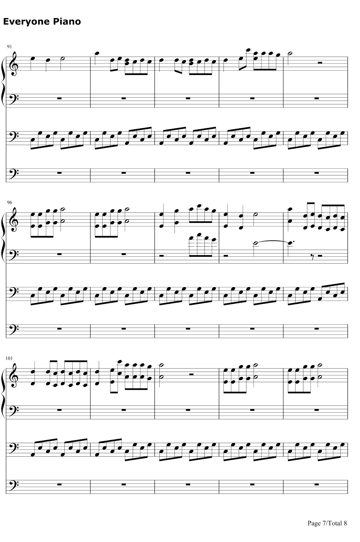 菠萝菠萝蜜 钢琴谱-谢娜7