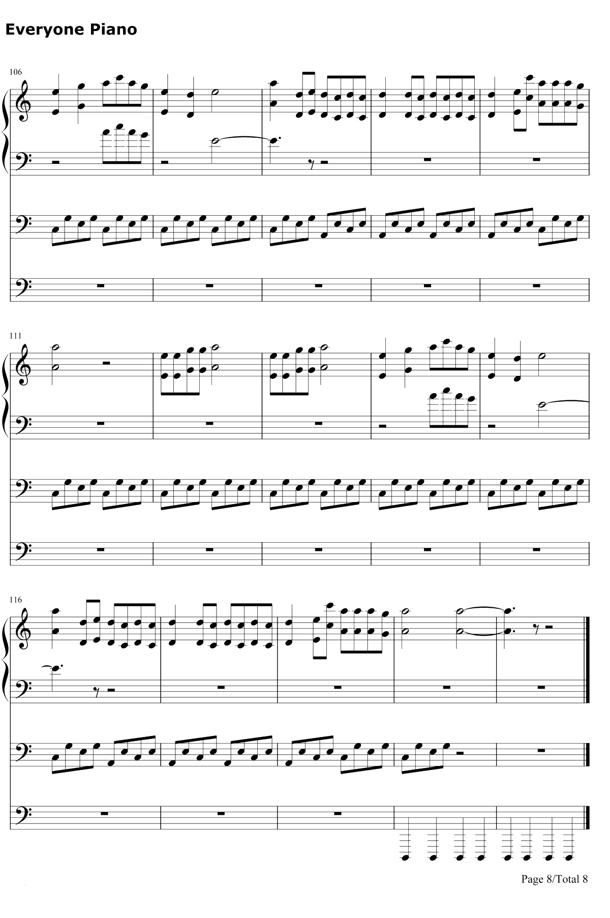 菠萝菠萝蜜 钢琴谱-谢娜8