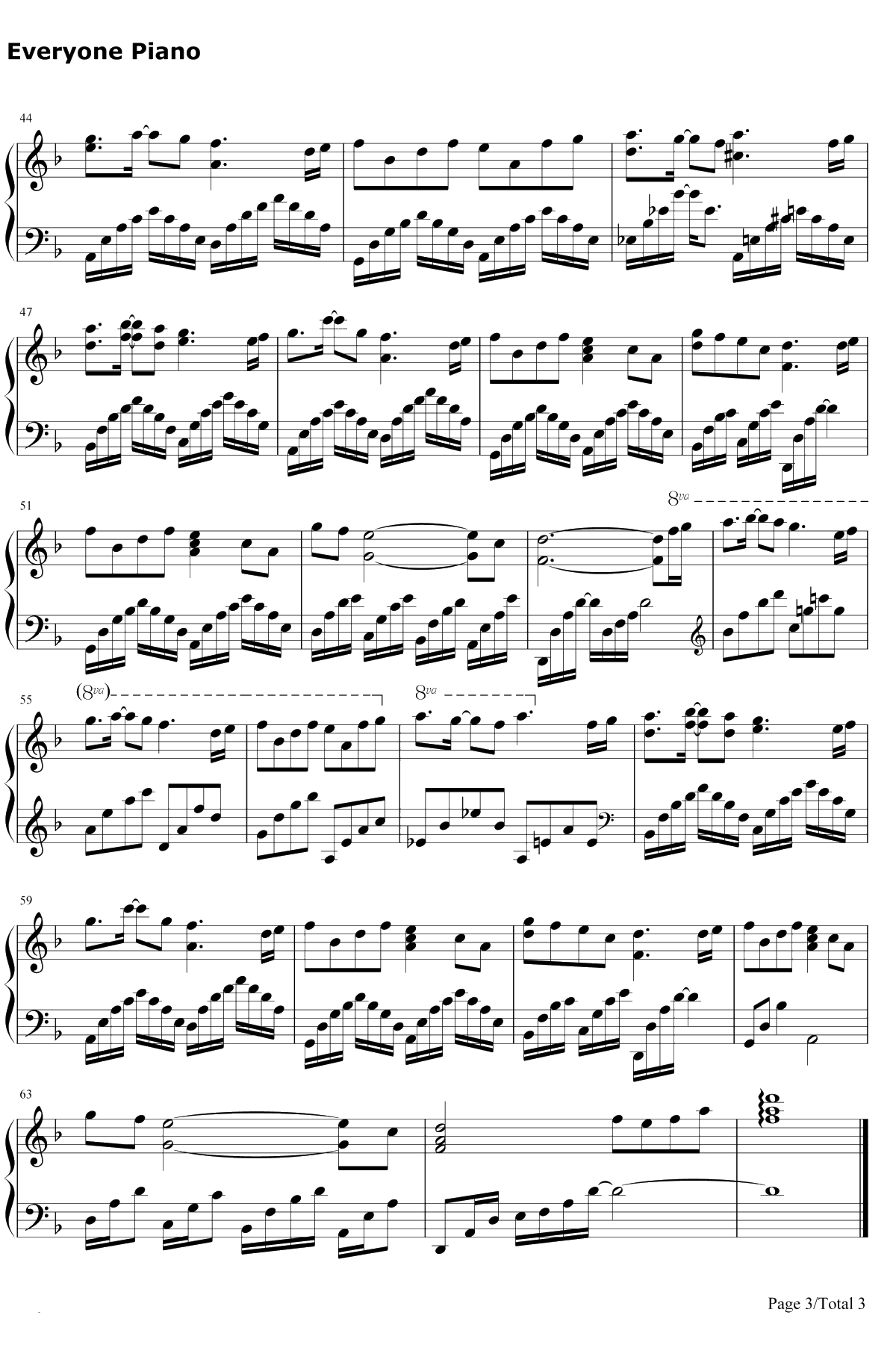 凤囚凰钢琴谱-白鹿-凤囚凰主题曲3