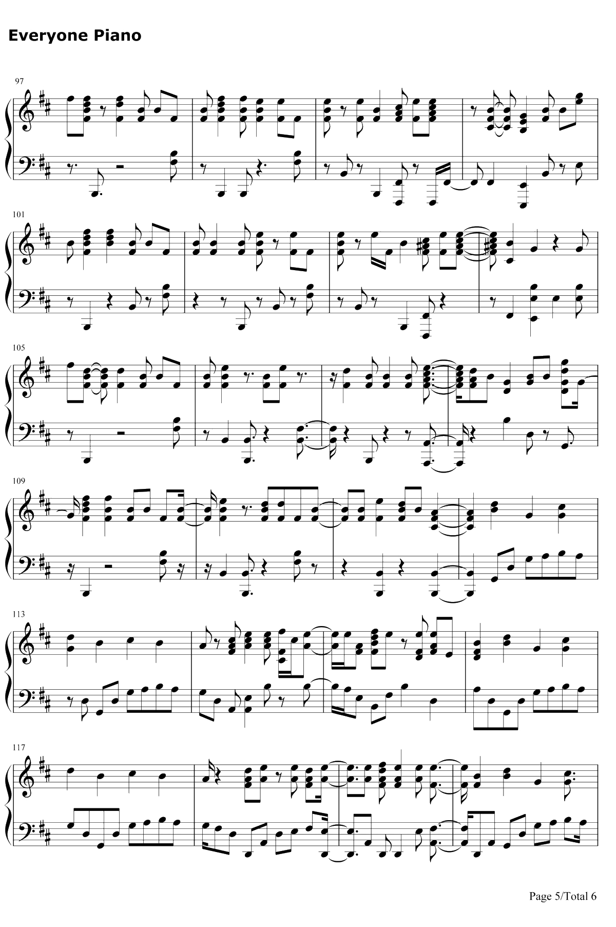 Sick Boy钢琴谱-The Chainsmokers5