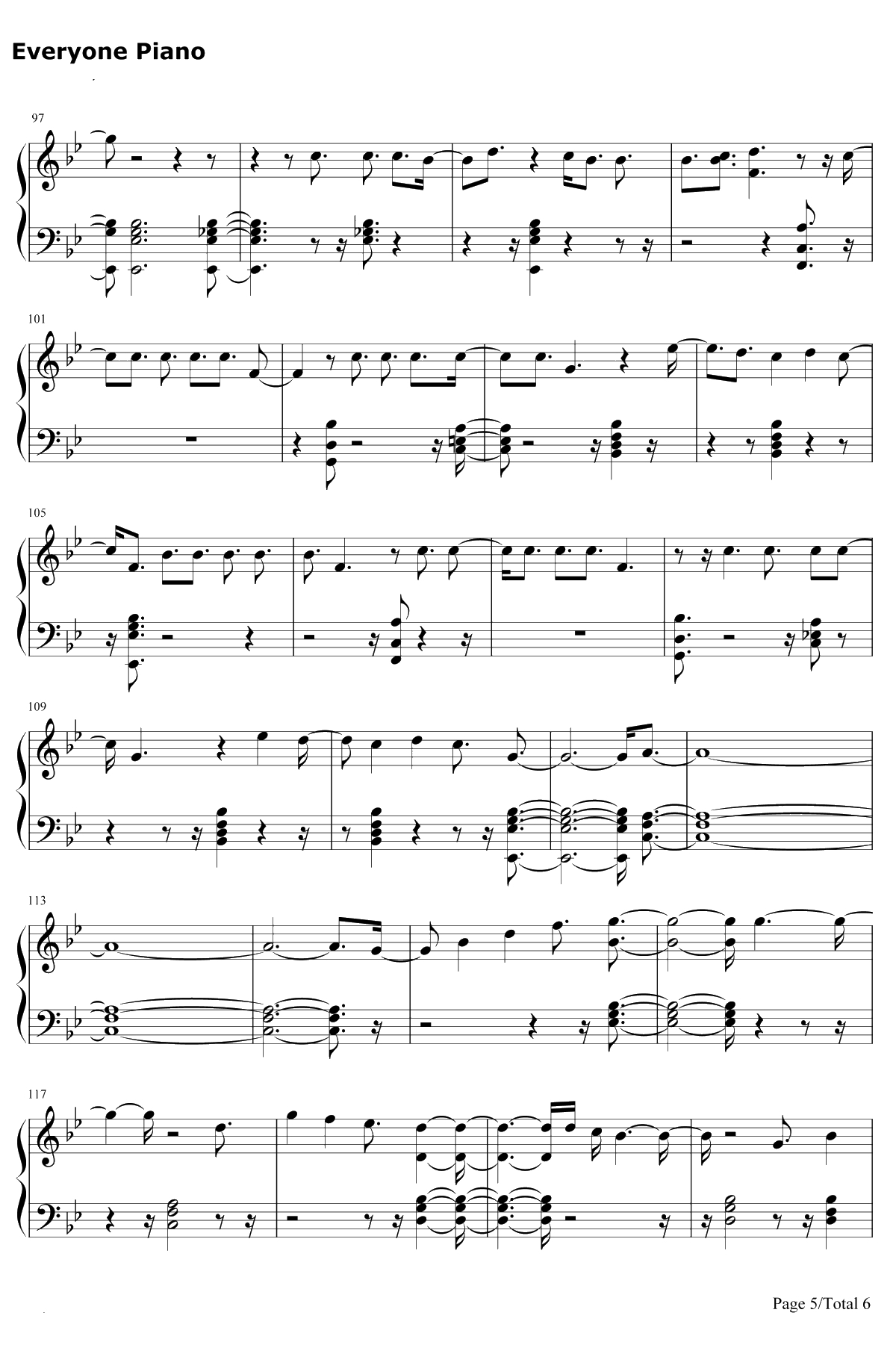 You Are The Reason钢琴谱-Calum Scott5