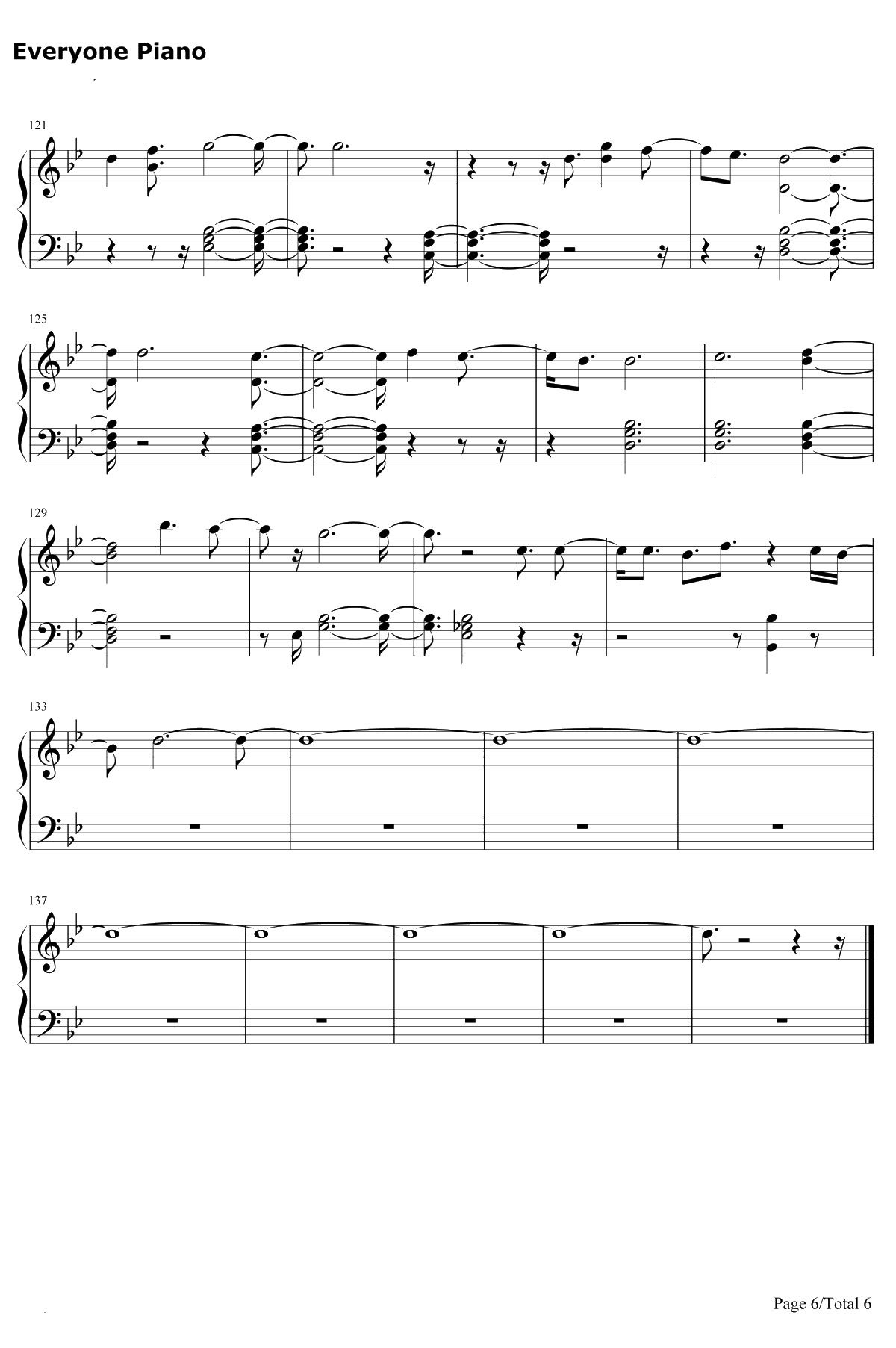 You Are The Reason钢琴谱-Calum Scott6