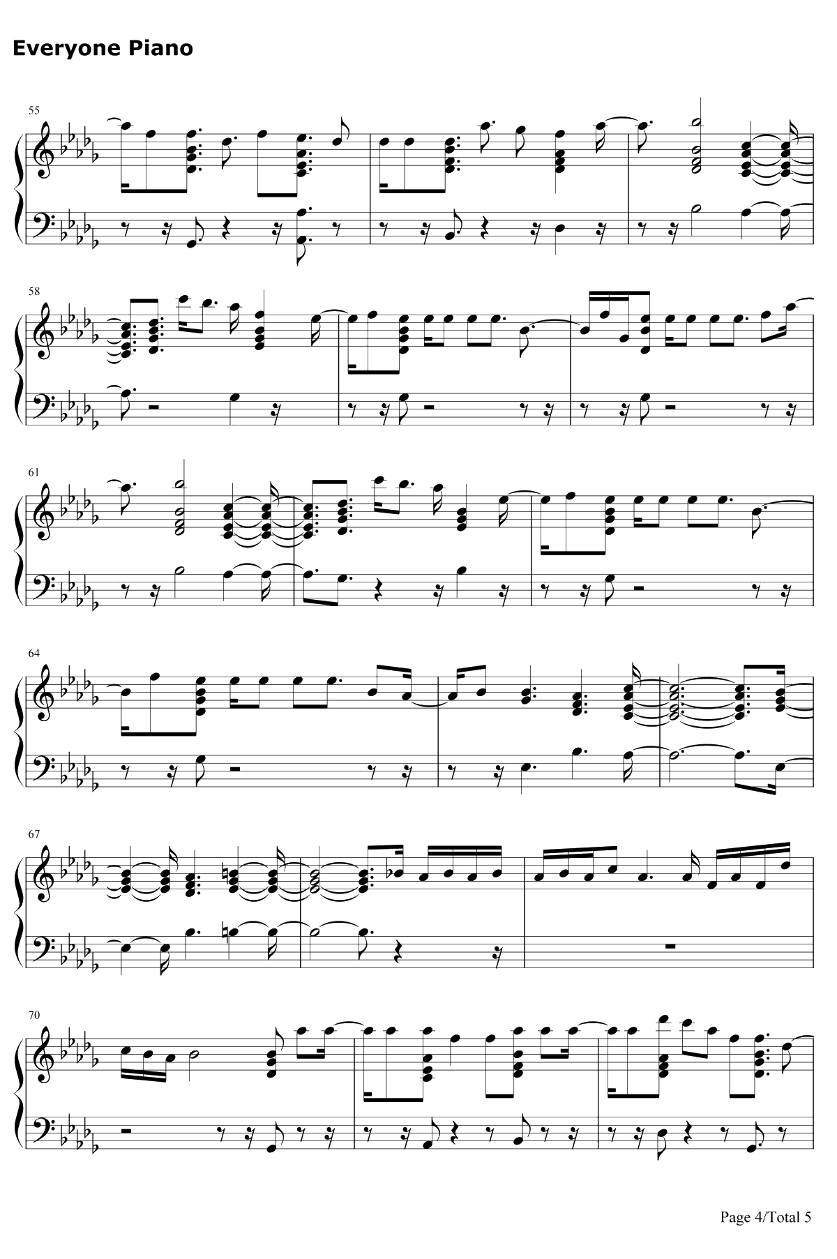 The Way I Am钢琴谱-Charlie Puth4