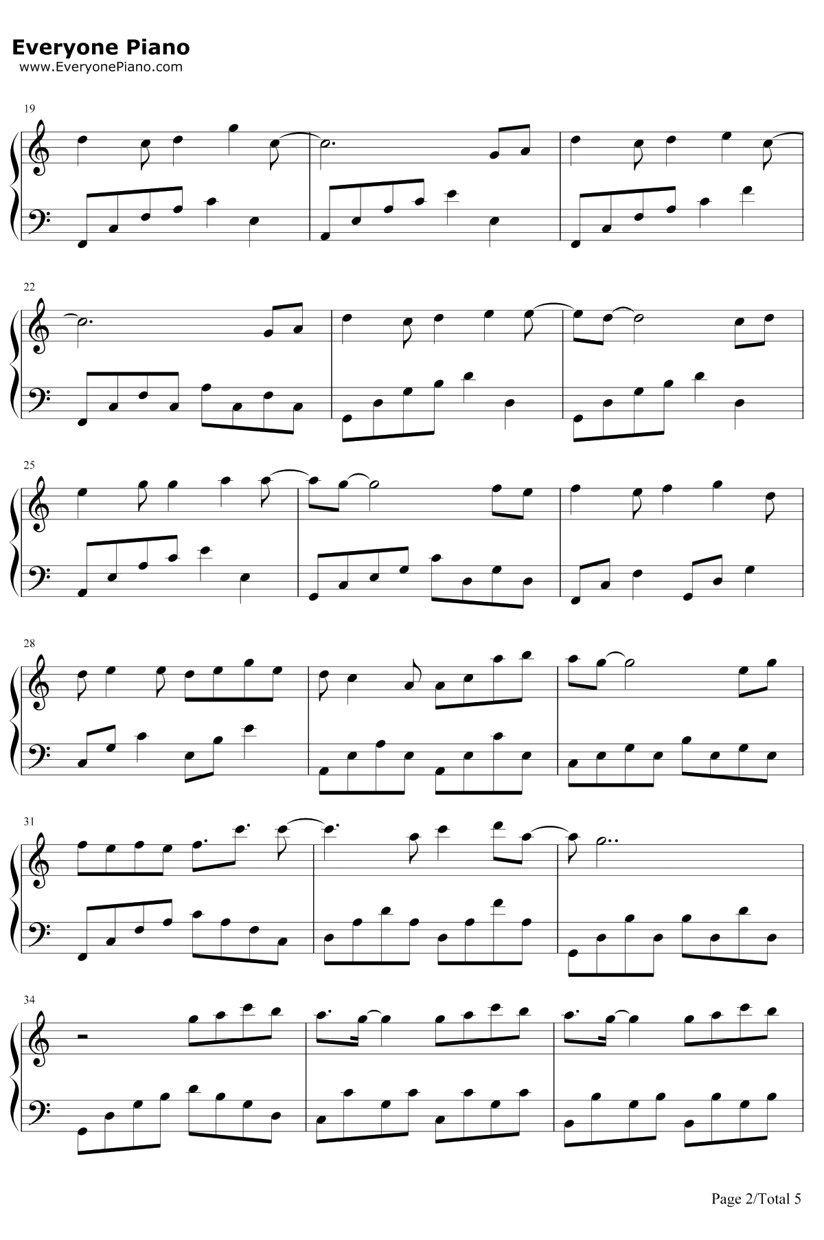 我们都被忘了钢琴谱-谢安琪2