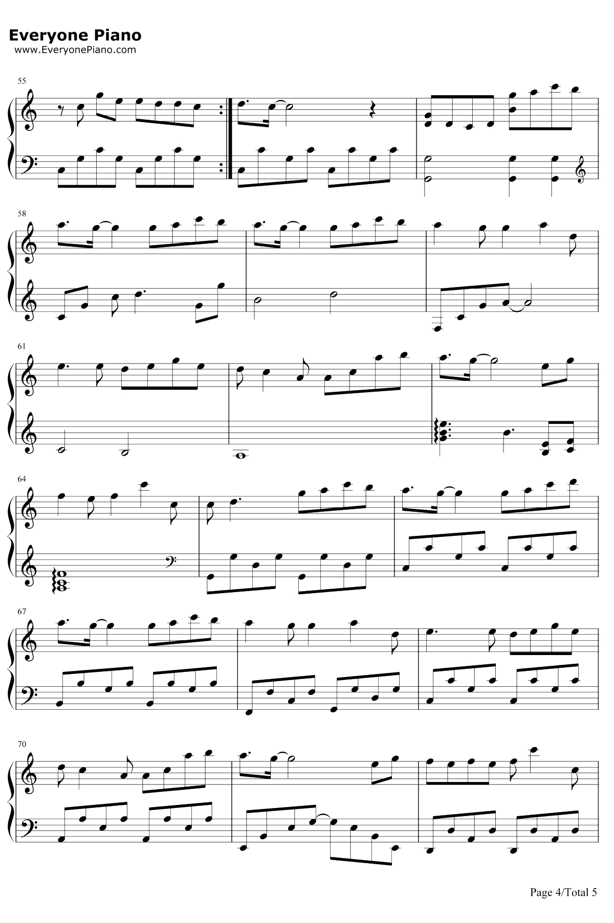 我们都被忘了钢琴谱-谢安琪4