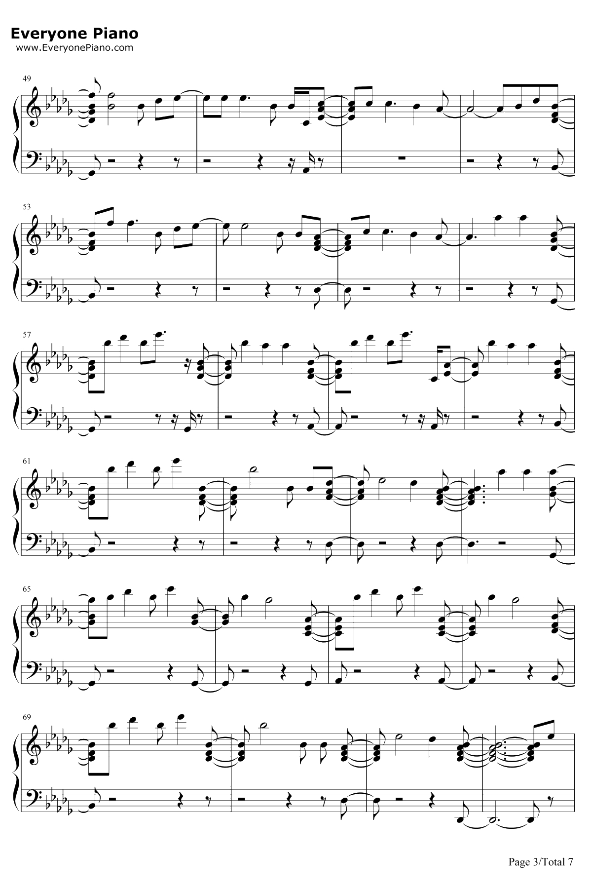 Alien钢琴谱-Jonas Blue / Sabrina Carpenter3