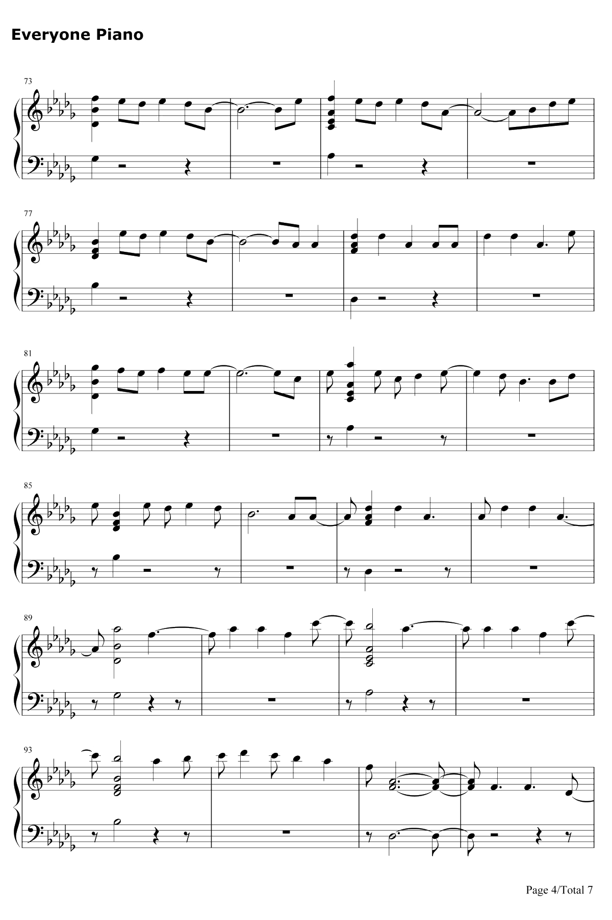 Alien钢琴谱-Jonas Blue / Sabrina Carpenter4