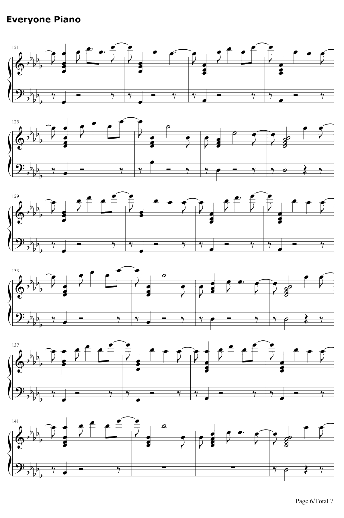 Alien钢琴谱-Jonas Blue / Sabrina Carpenter6