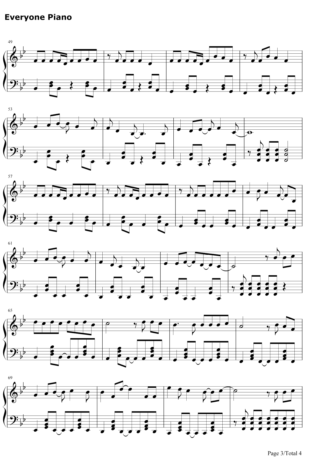 带你去旅行钢琴谱-校长3