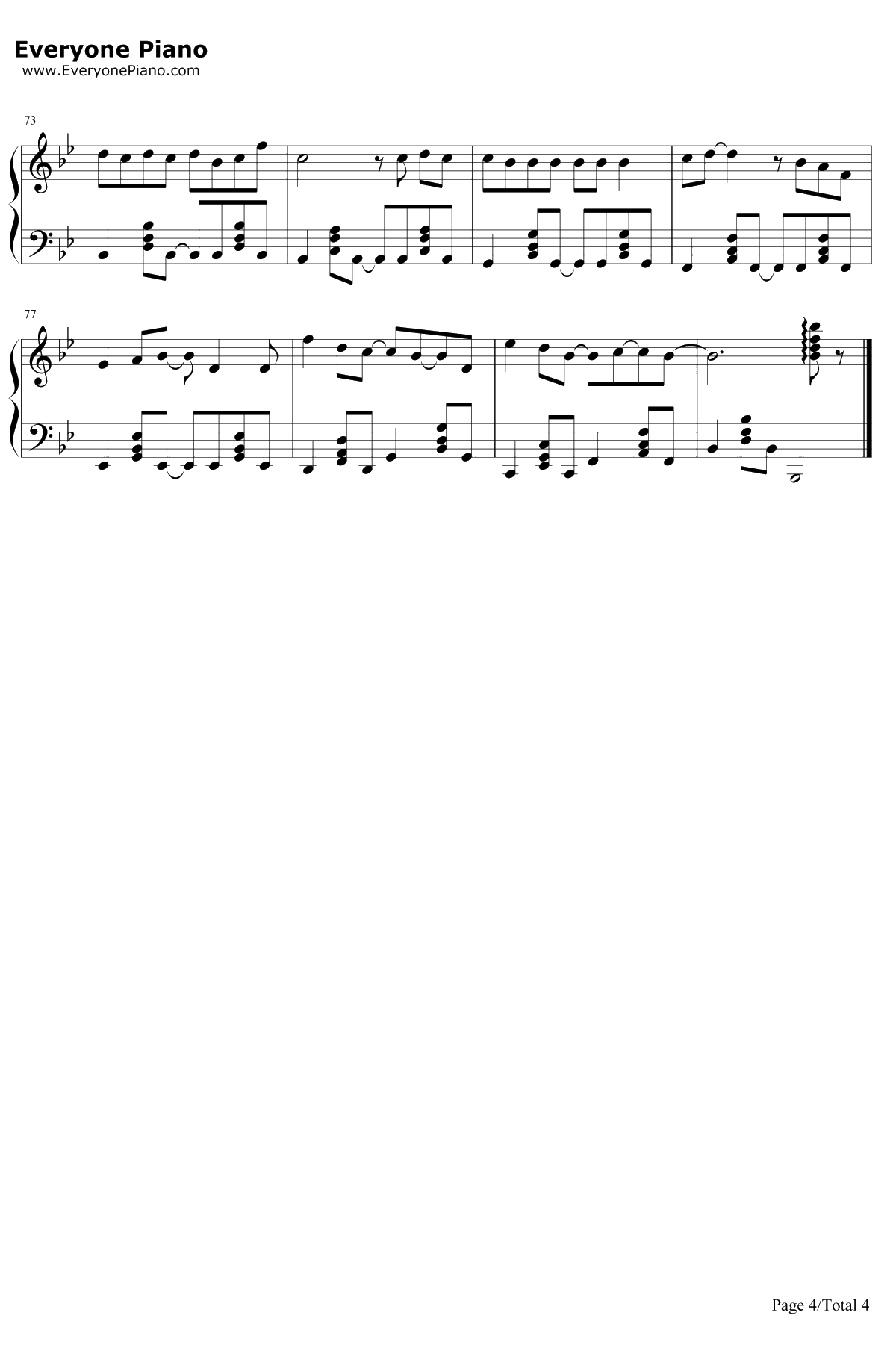 带你去旅行钢琴谱-校长4