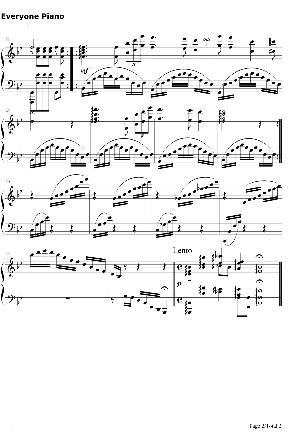 降B大调前奏曲钢琴谱2