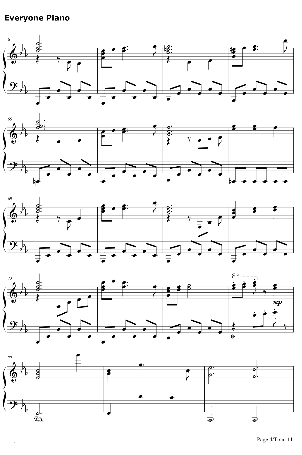 空と風と恋のワルツ钢琴谱-津田美波4