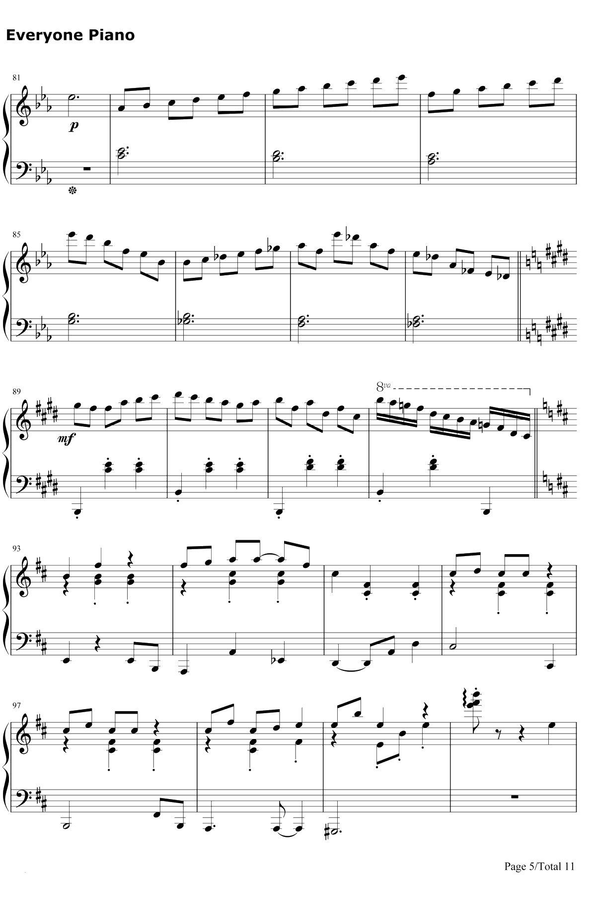 空と風と恋のワルツ钢琴谱-津田美波5