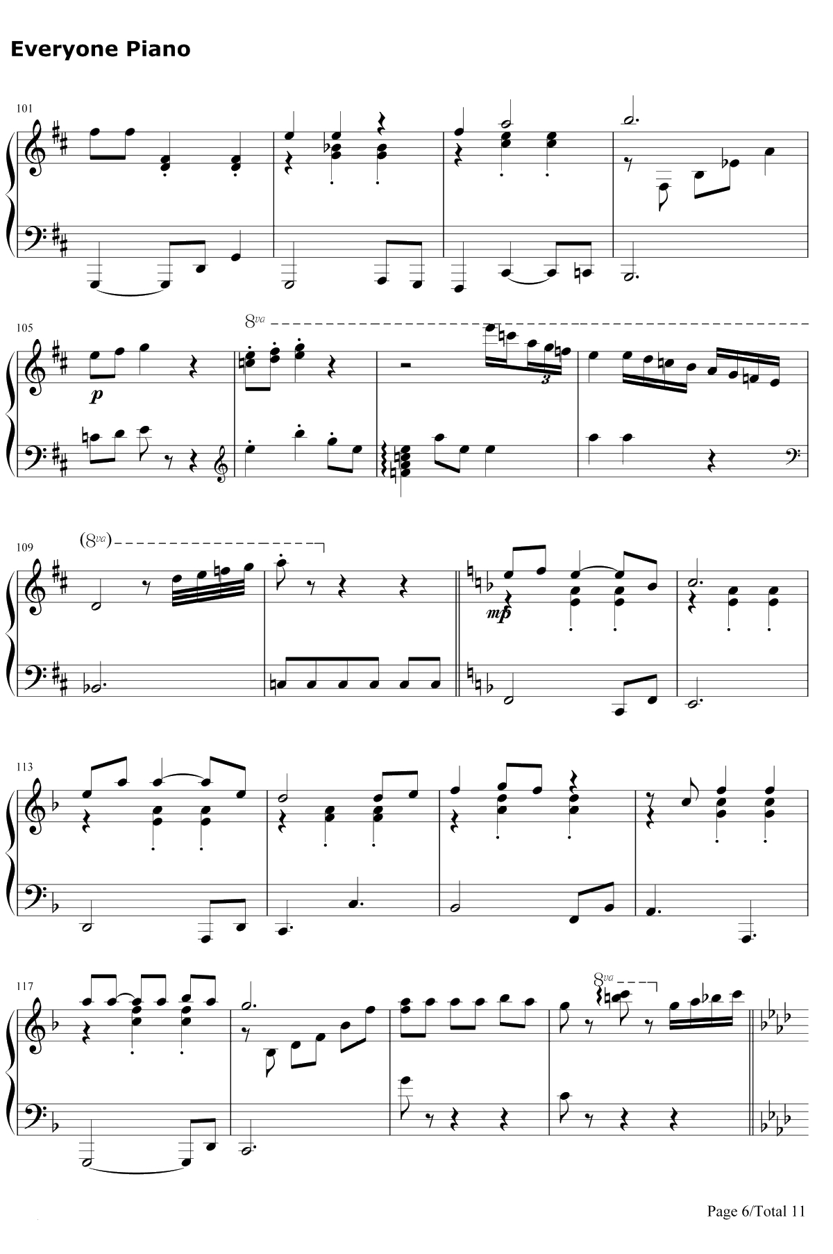 空と風と恋のワルツ钢琴谱-津田美波6