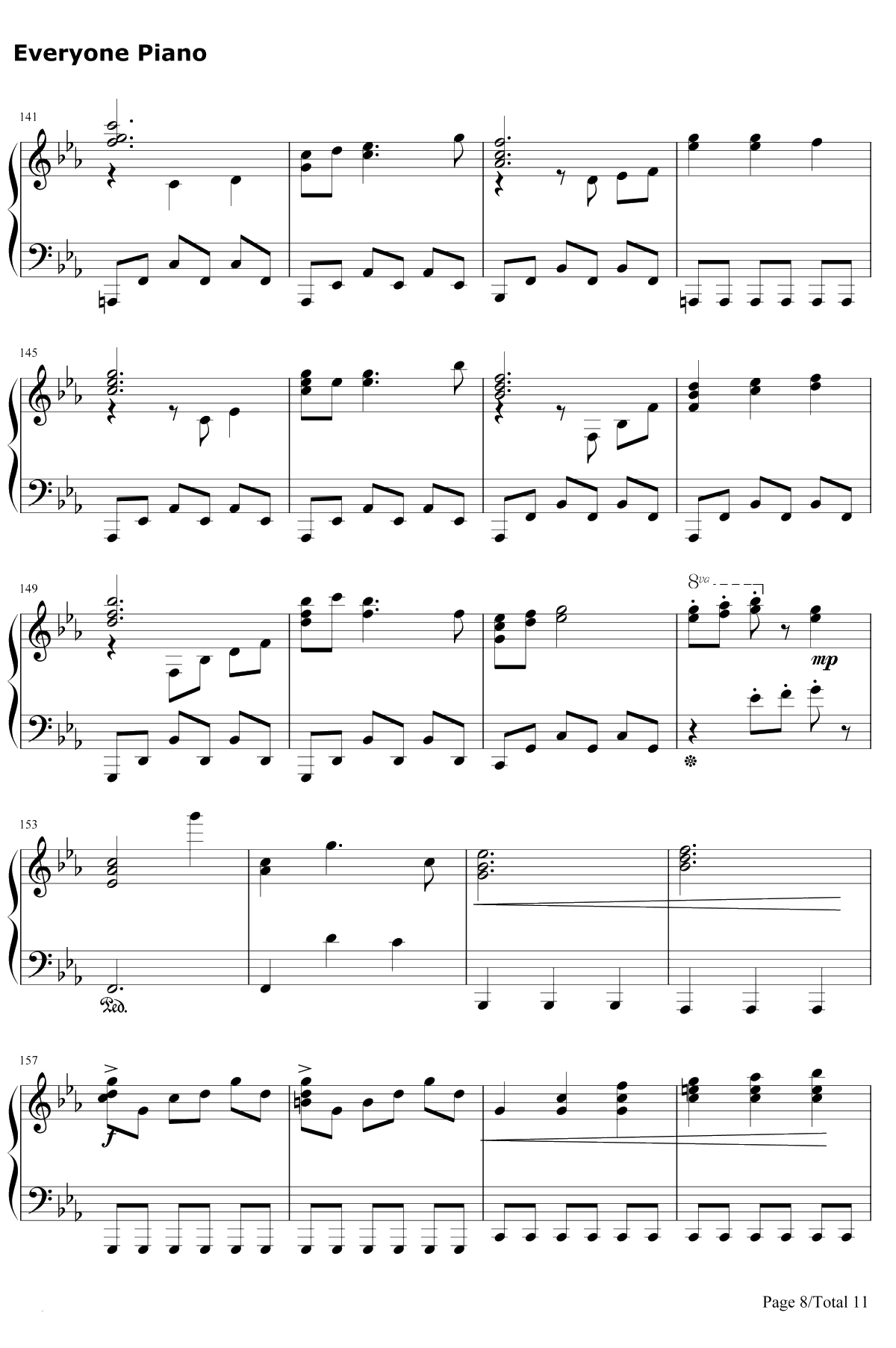 空と風と恋のワルツ钢琴谱-津田美波8