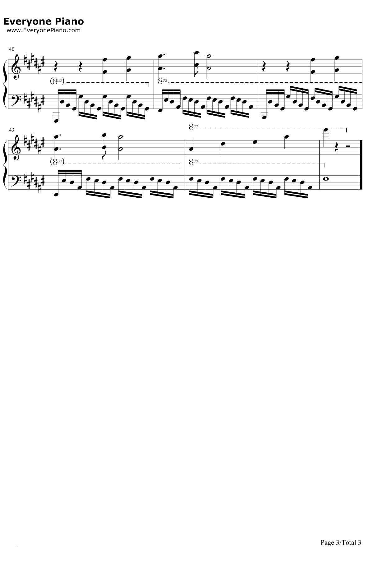 浓情淡如你钢琴谱-周深3