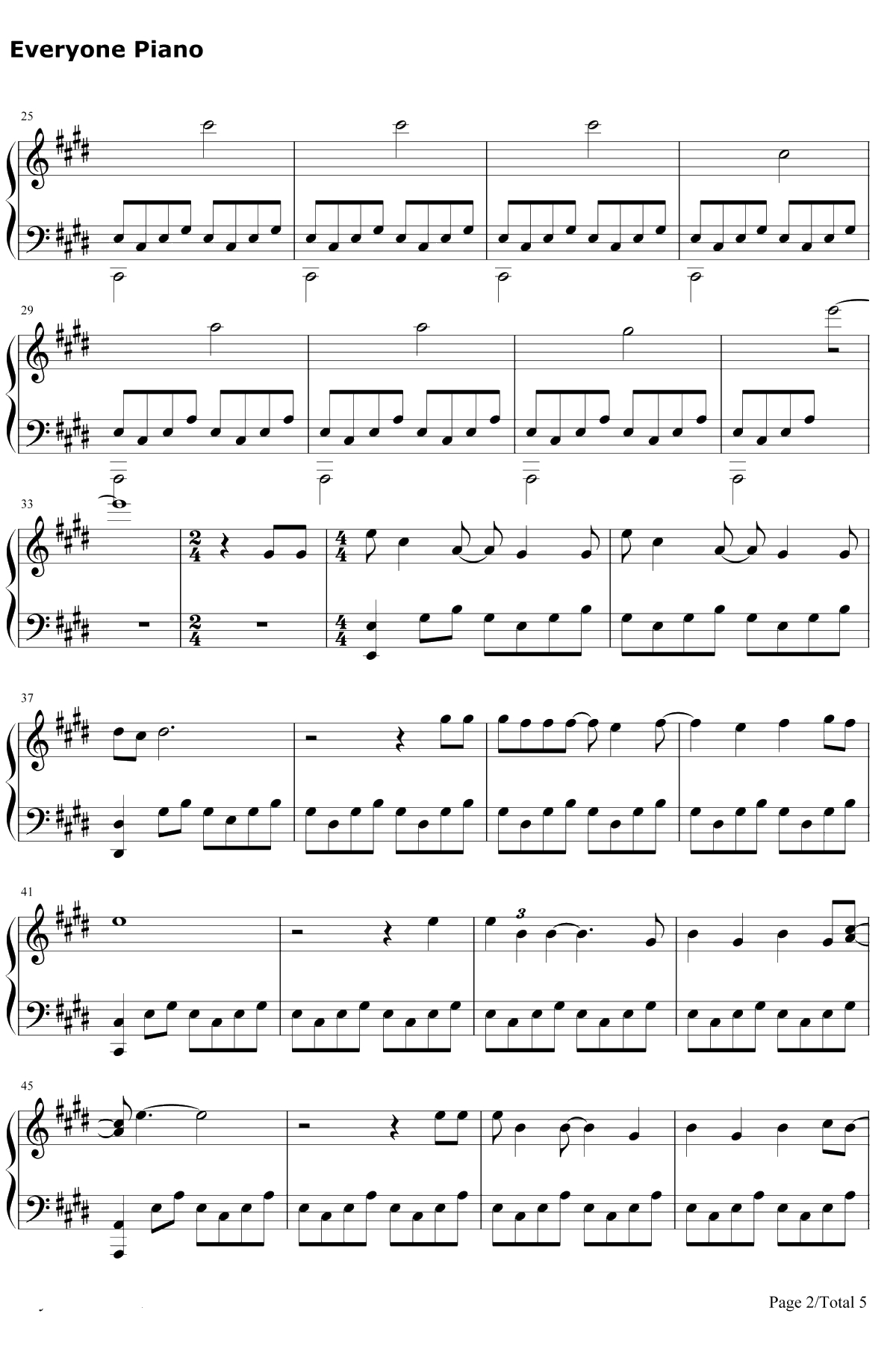 Runaway钢琴谱-Kanye West2