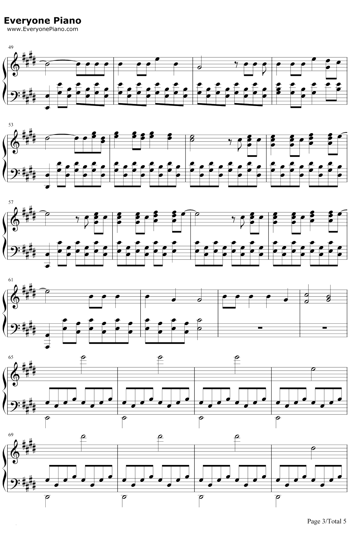 Runaway钢琴谱-Kanye West3