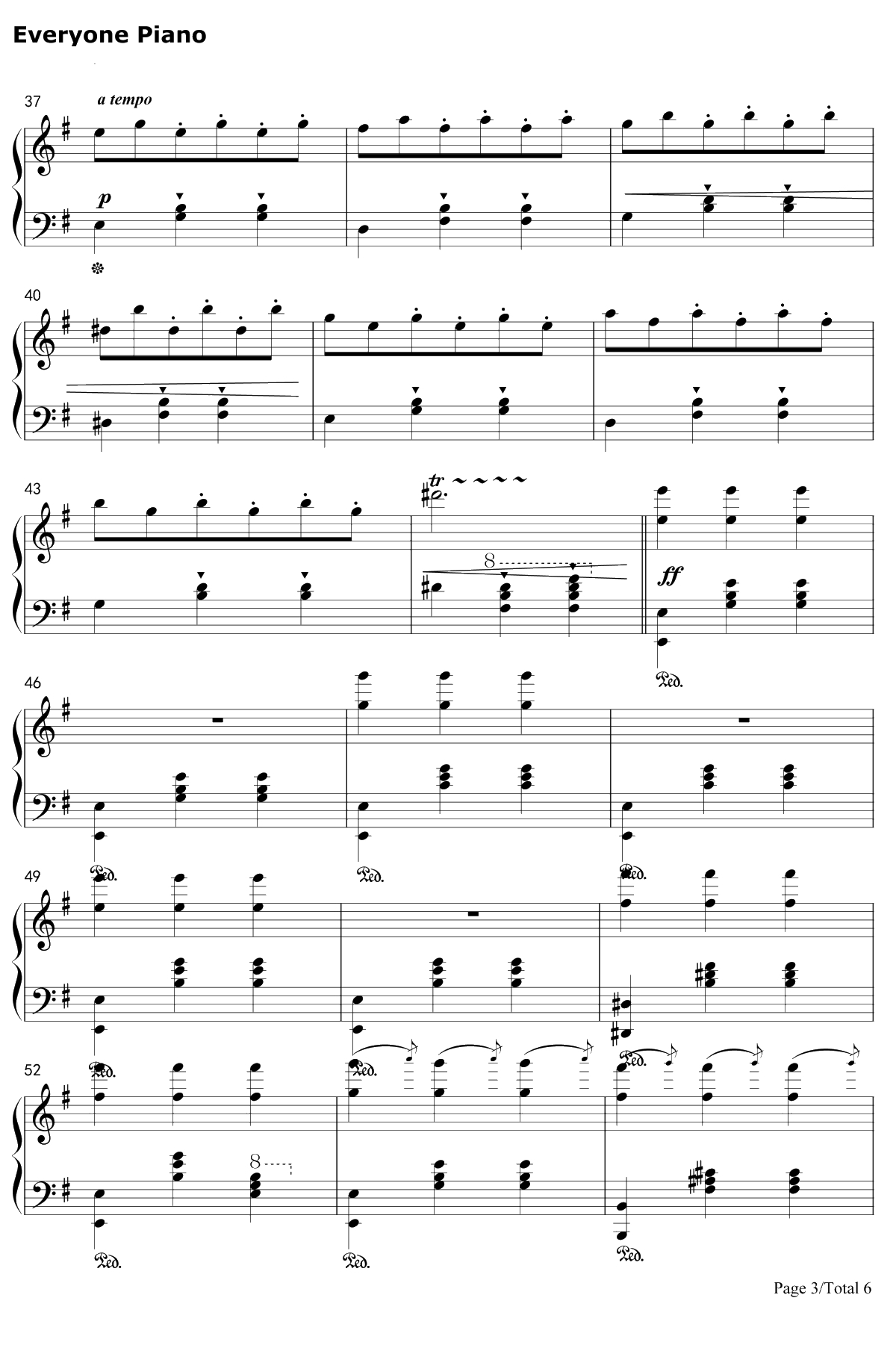 钟楼上的华尔兹钢琴谱3