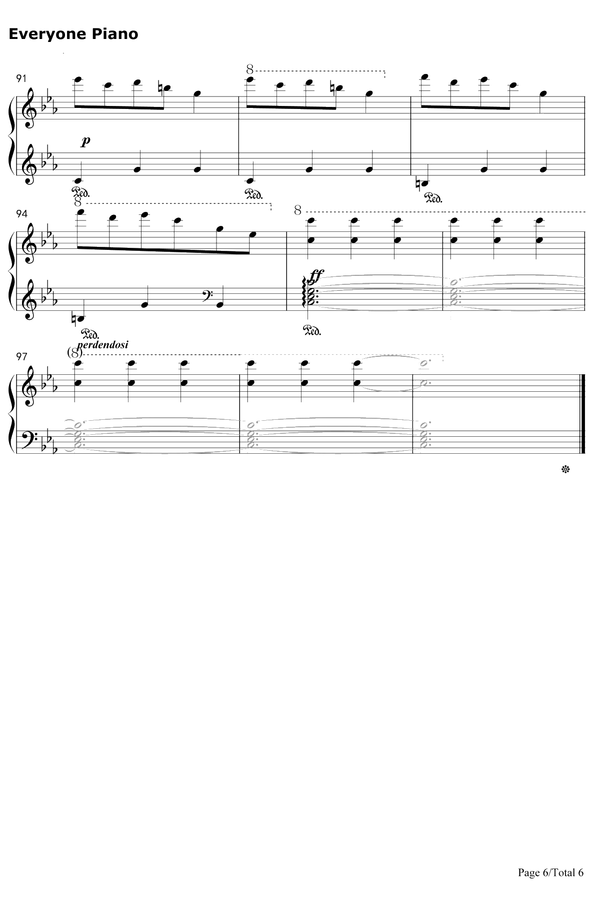 钟楼上的华尔兹钢琴谱6